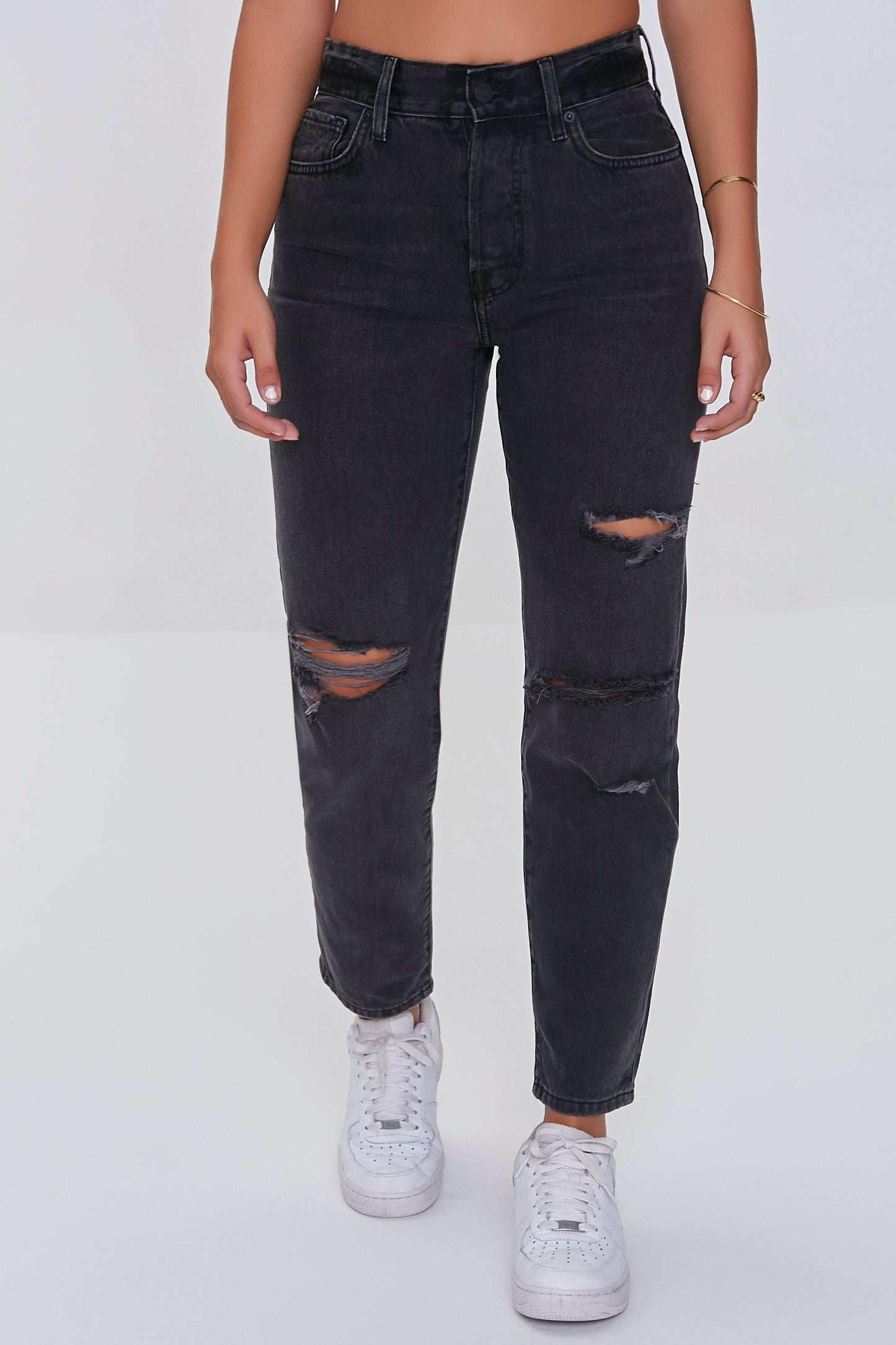 PANTALON DENIM MOM CON DESGASTE