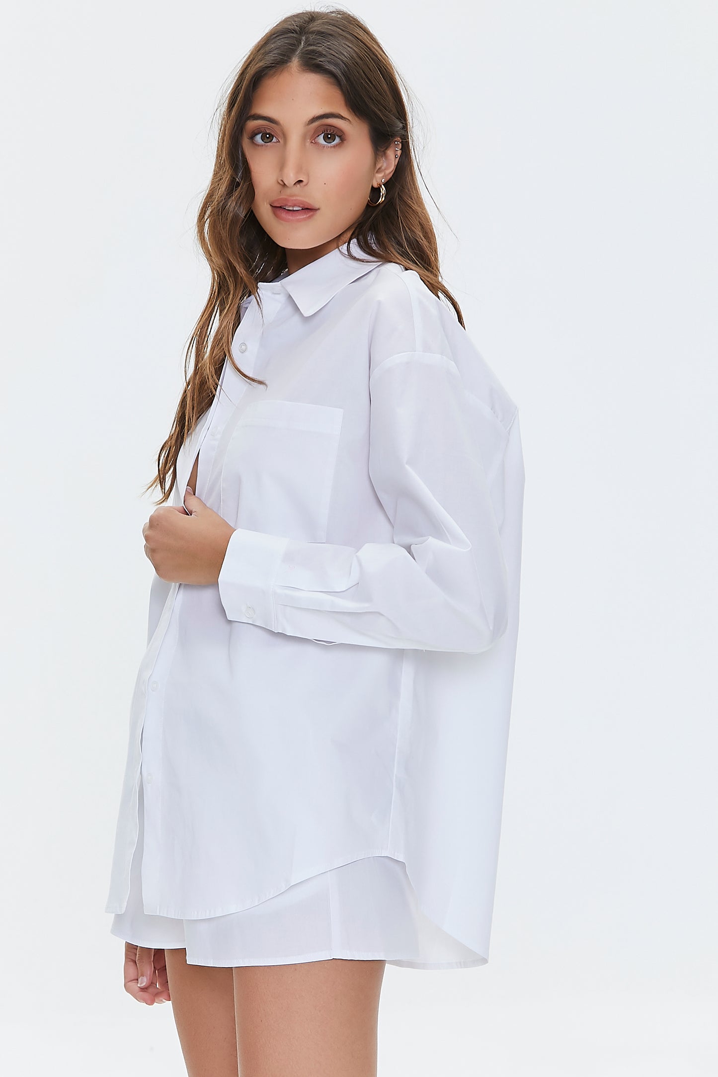 CAMISA OVERSIZED DE POPELINA
