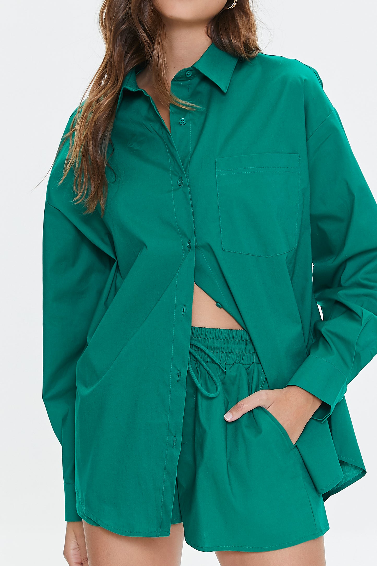 CAMISA OVERSIZED DE POPELINA