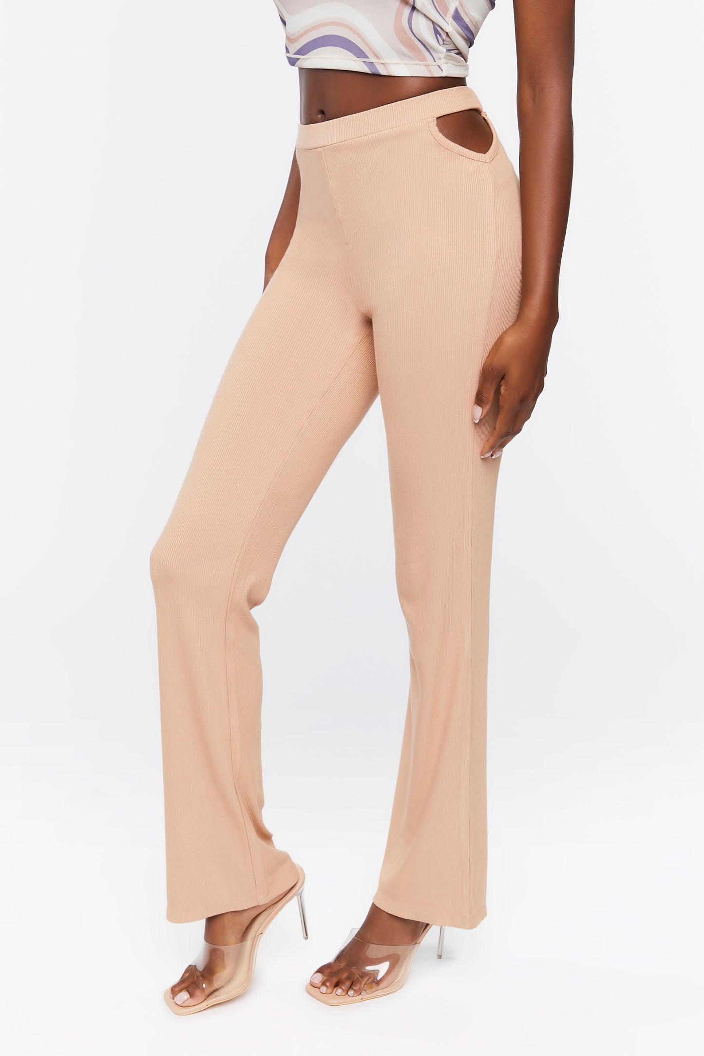 PANTALONA FLARE ACANALADA