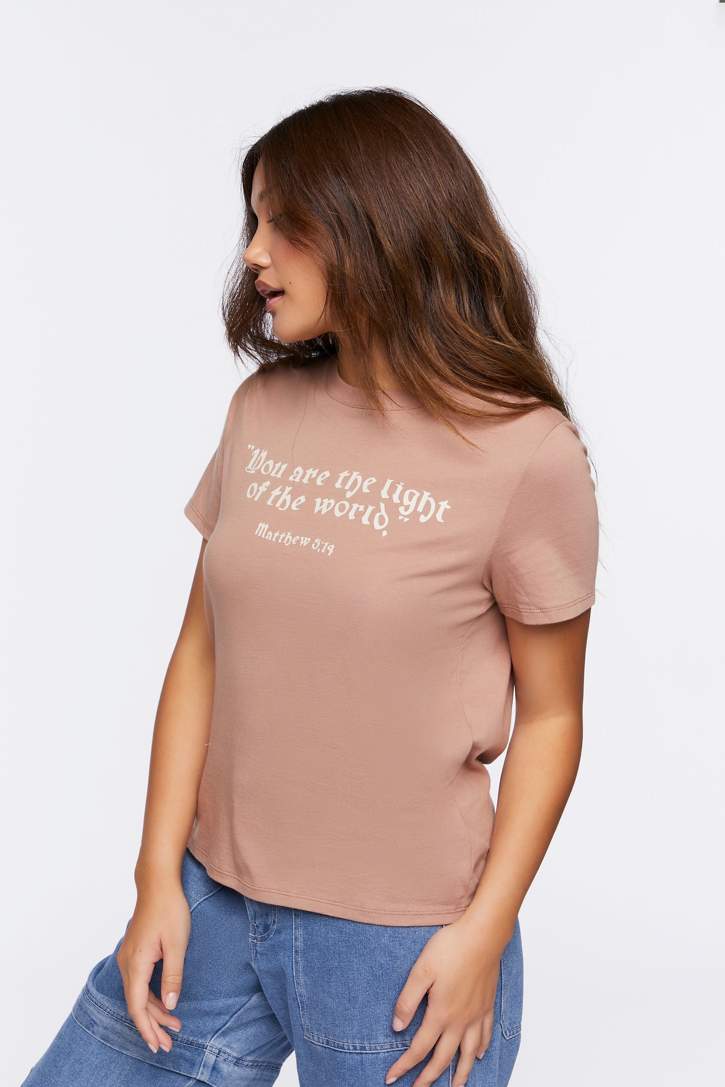 POLERA LOGO "YOU ARE THE LIGHT OF THE WORLD"