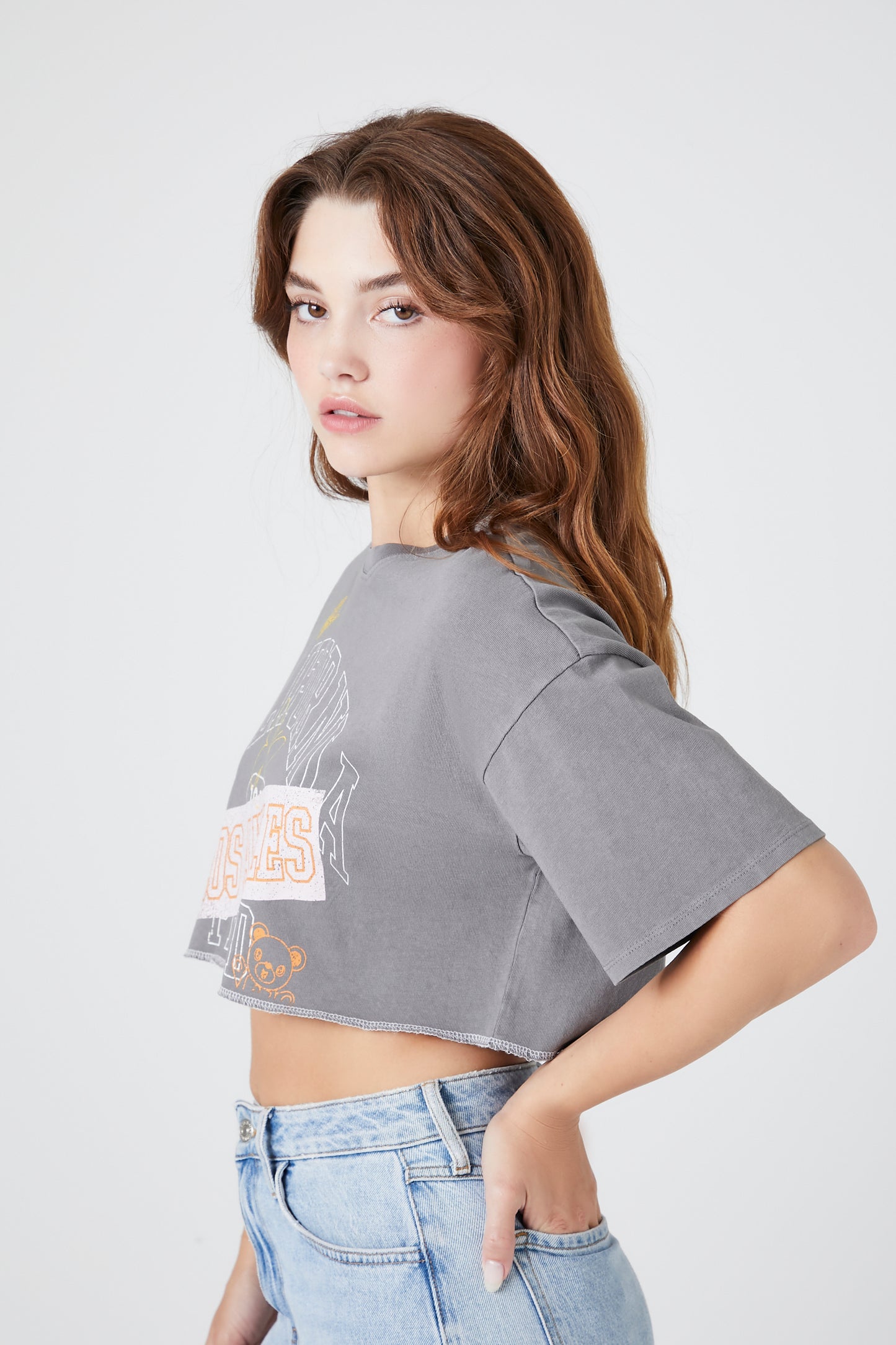POLERA CROPPED OVERSIZED LOGO "CALIFORNIA"