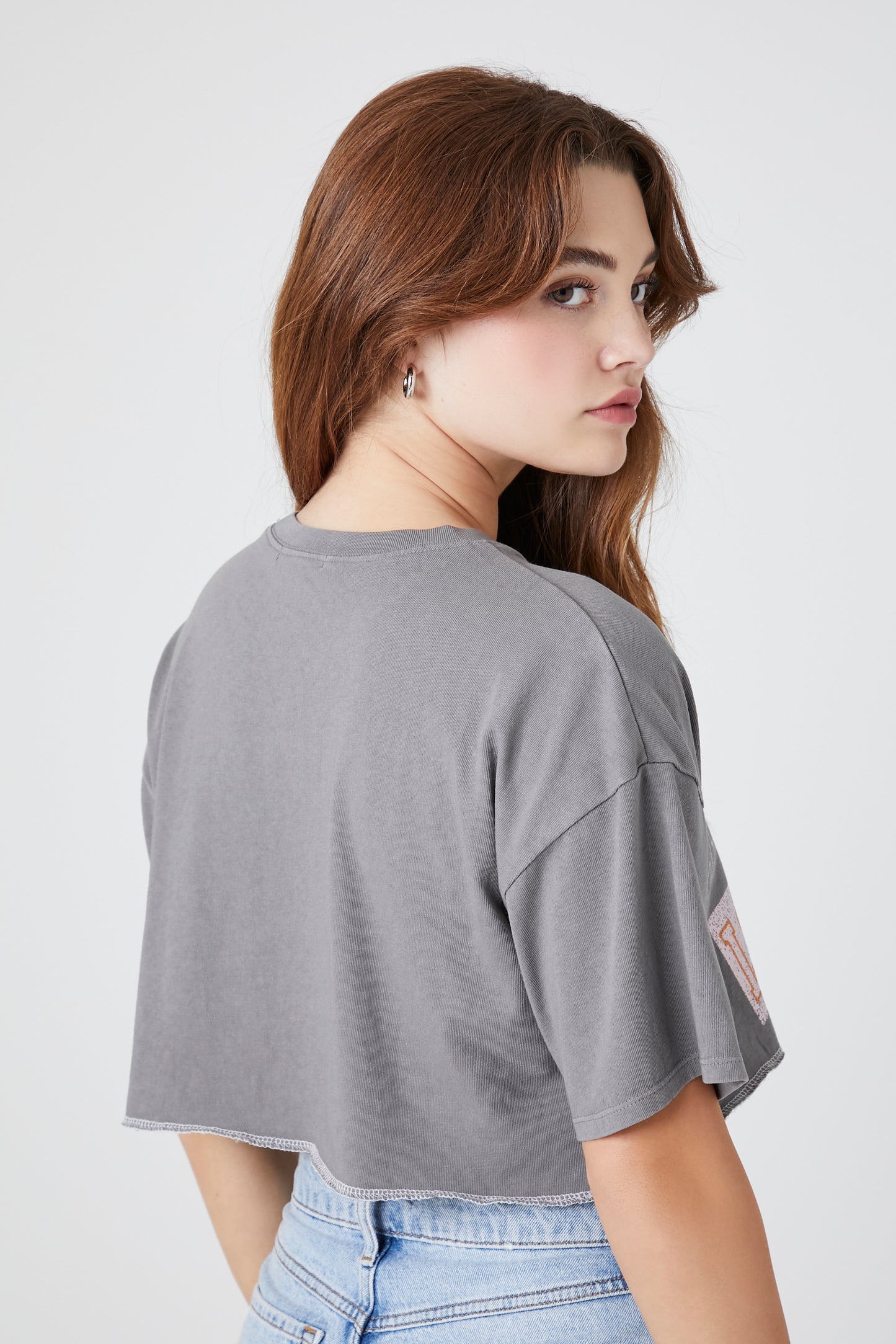POLERA CROPPED OVERSIZED LOGO "CALIFORNIA"