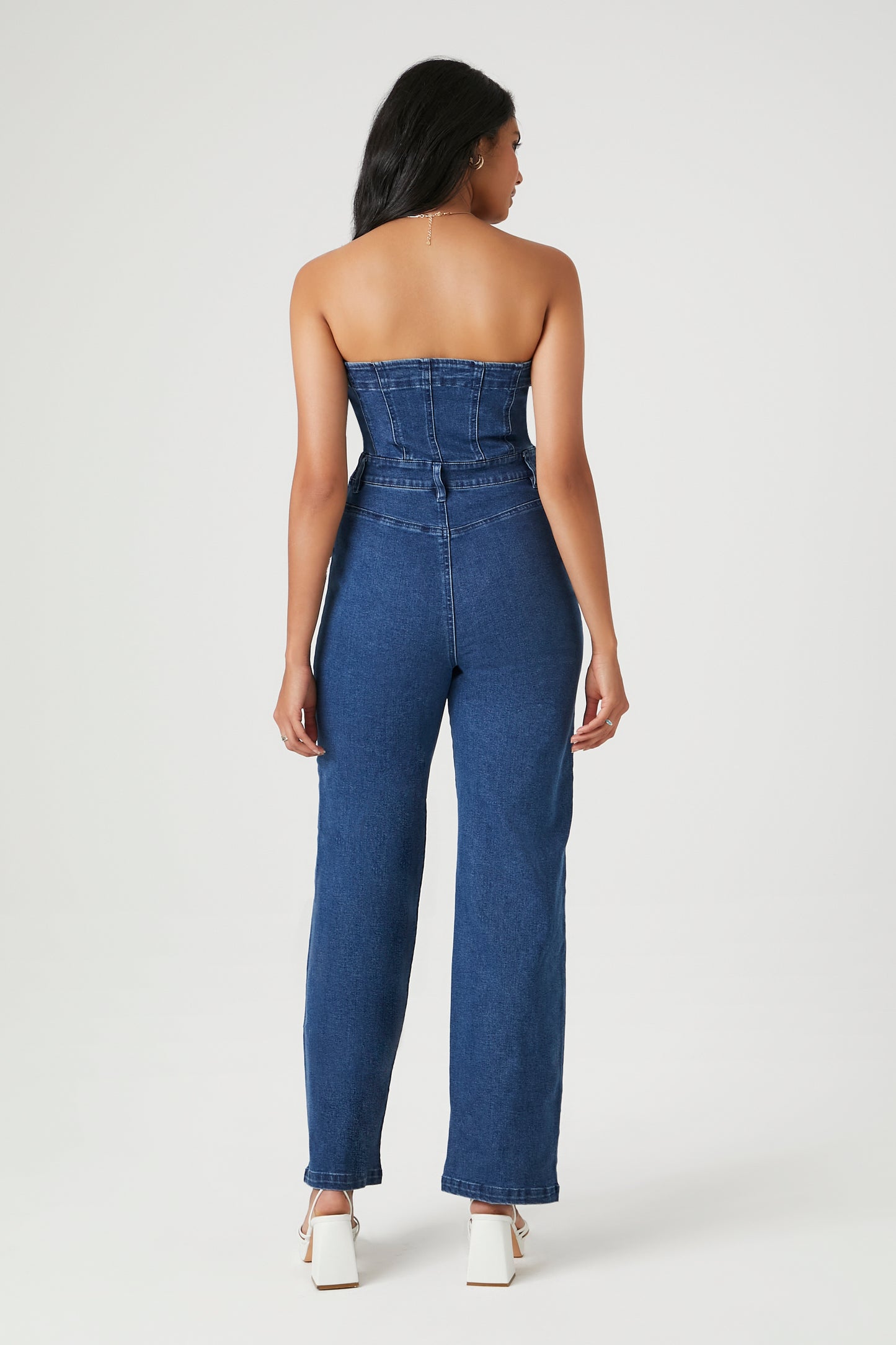 JUMPSUIT DENIM STRAPLESS