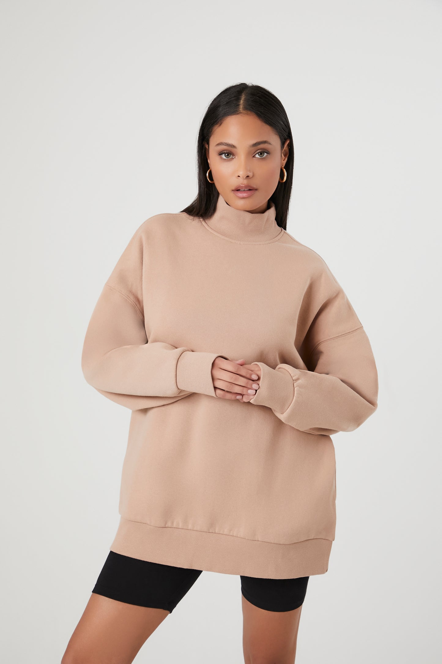SUDADERA DE ALGODÓN CUELLO ALTO