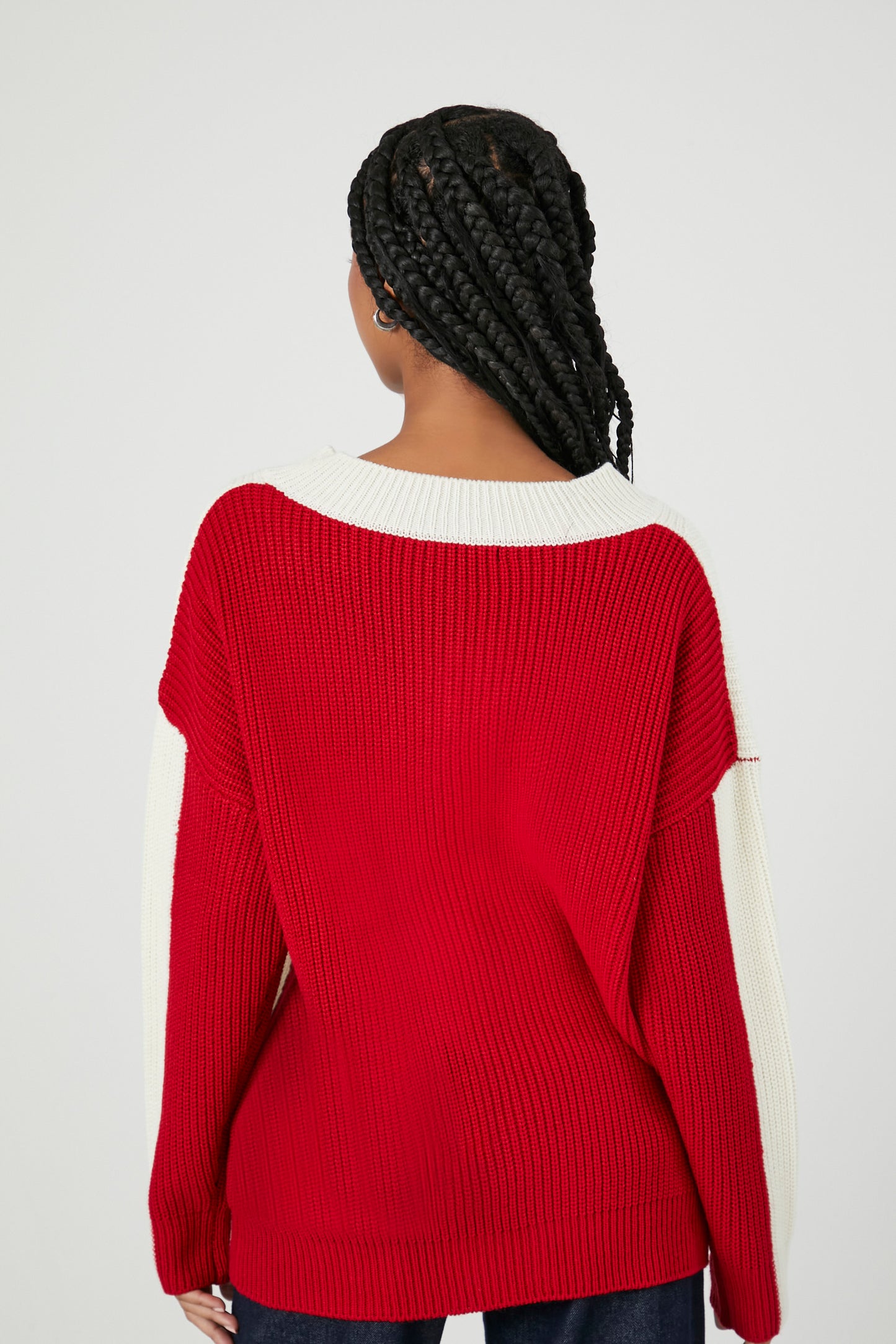 SWEATER TEJIDO COLOR BLOCK OVERSIZED