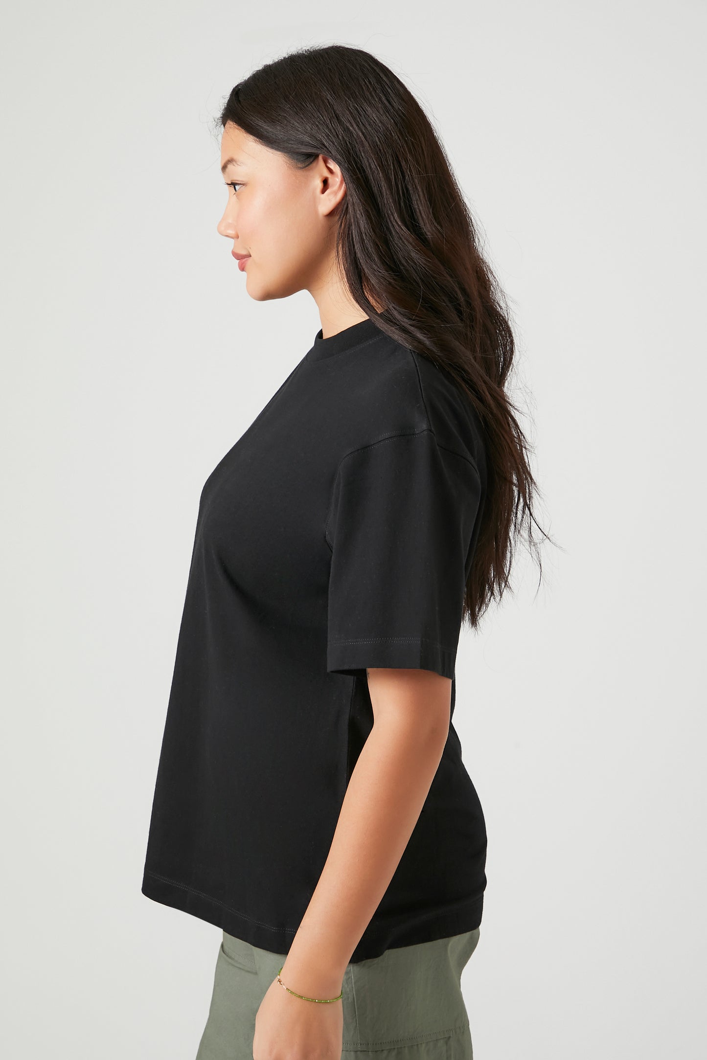 POLERA CUELLO REDONDO DE ALGODÓN OVERSIZED