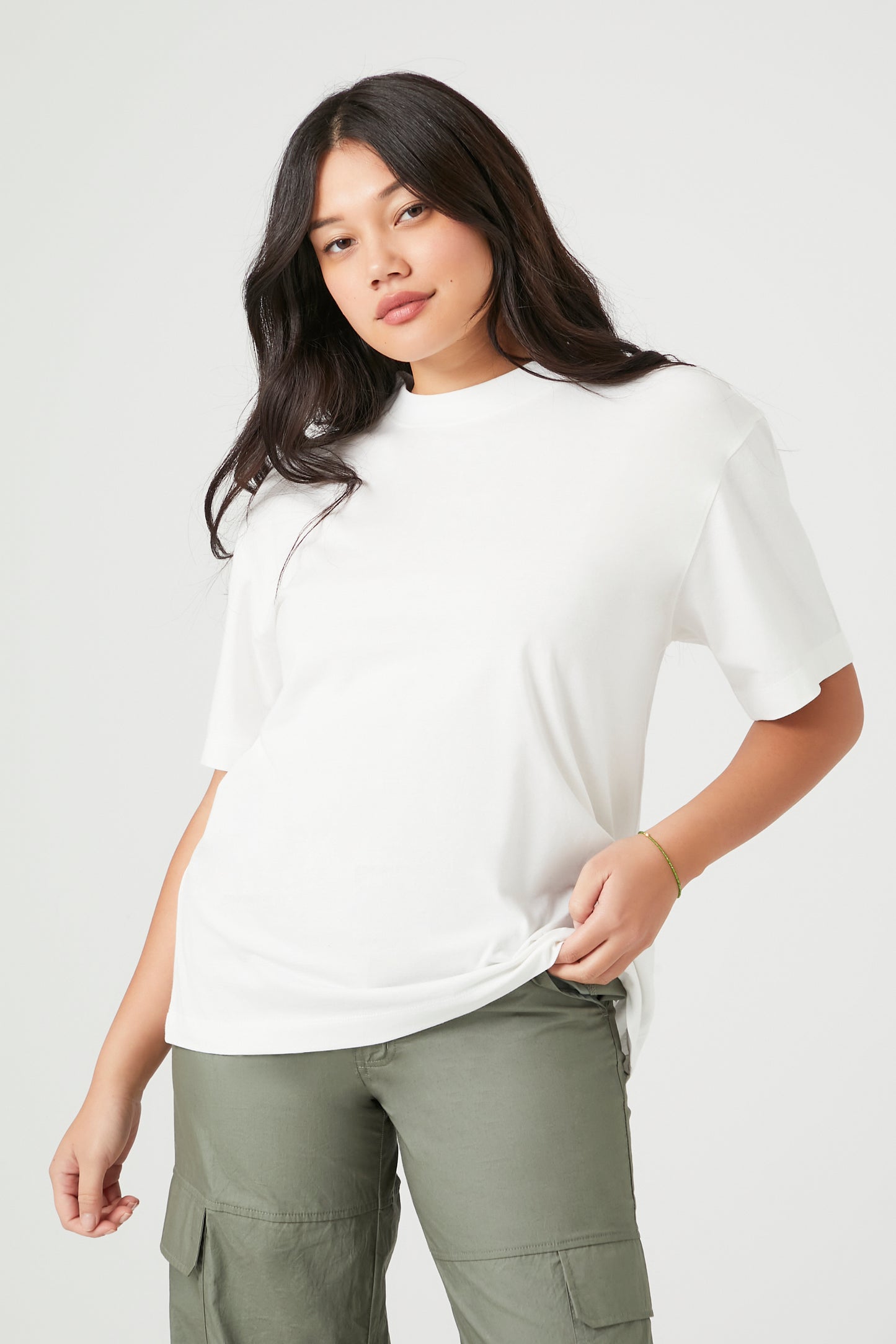 POLERA CUELLO REDONDO DE ALGODÓN OVERSIZED