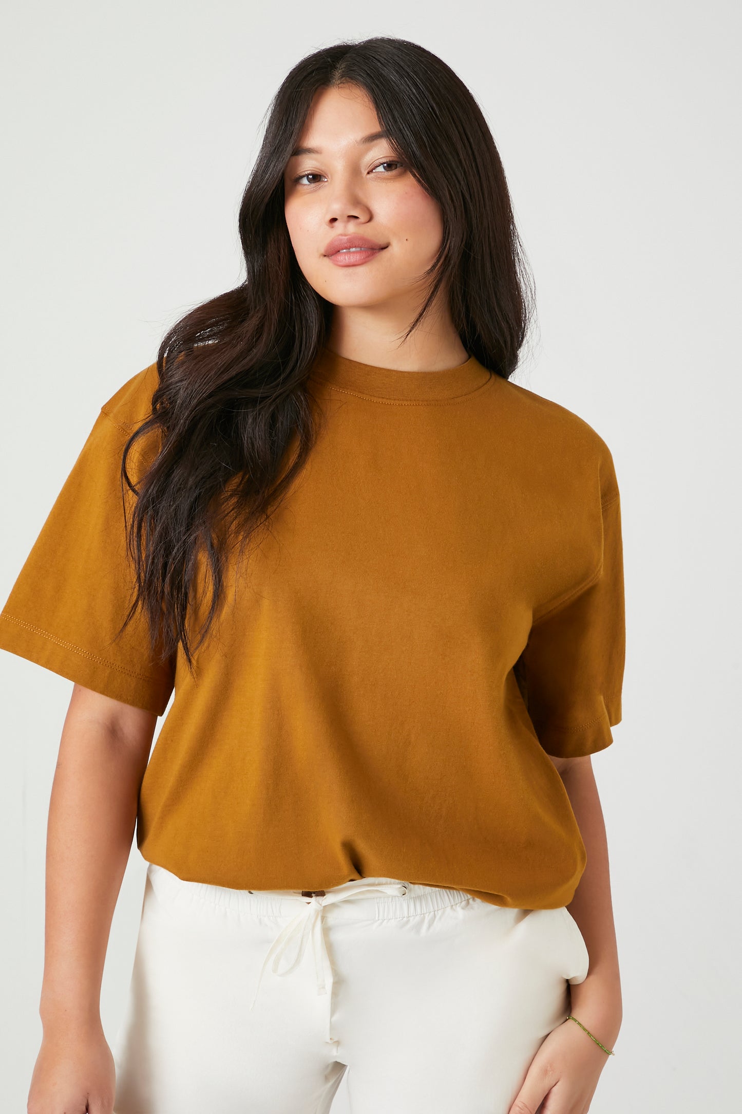 POLERA CUELLO REDONDO DE ALGODÓN OVERSIZED