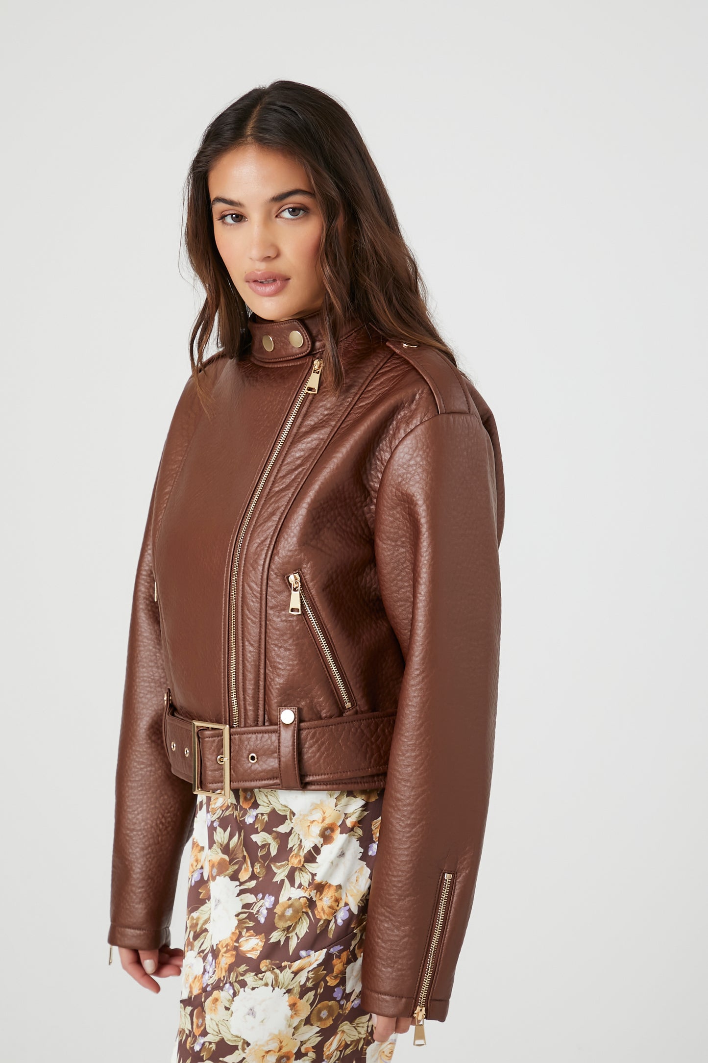 CHAQUETA BIKER DE CUERO ECOLÓGICO