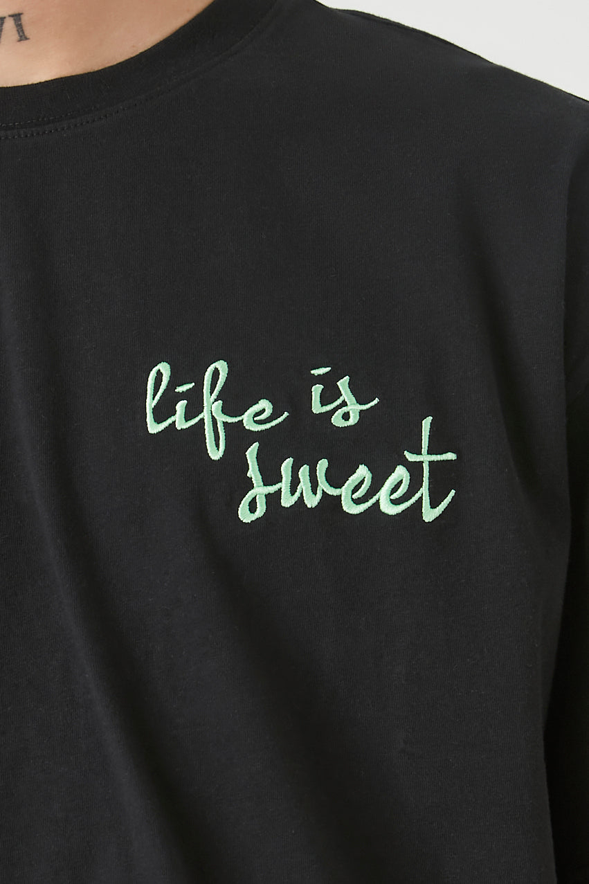 POLERA LOGO "LIFE IS SWEET"