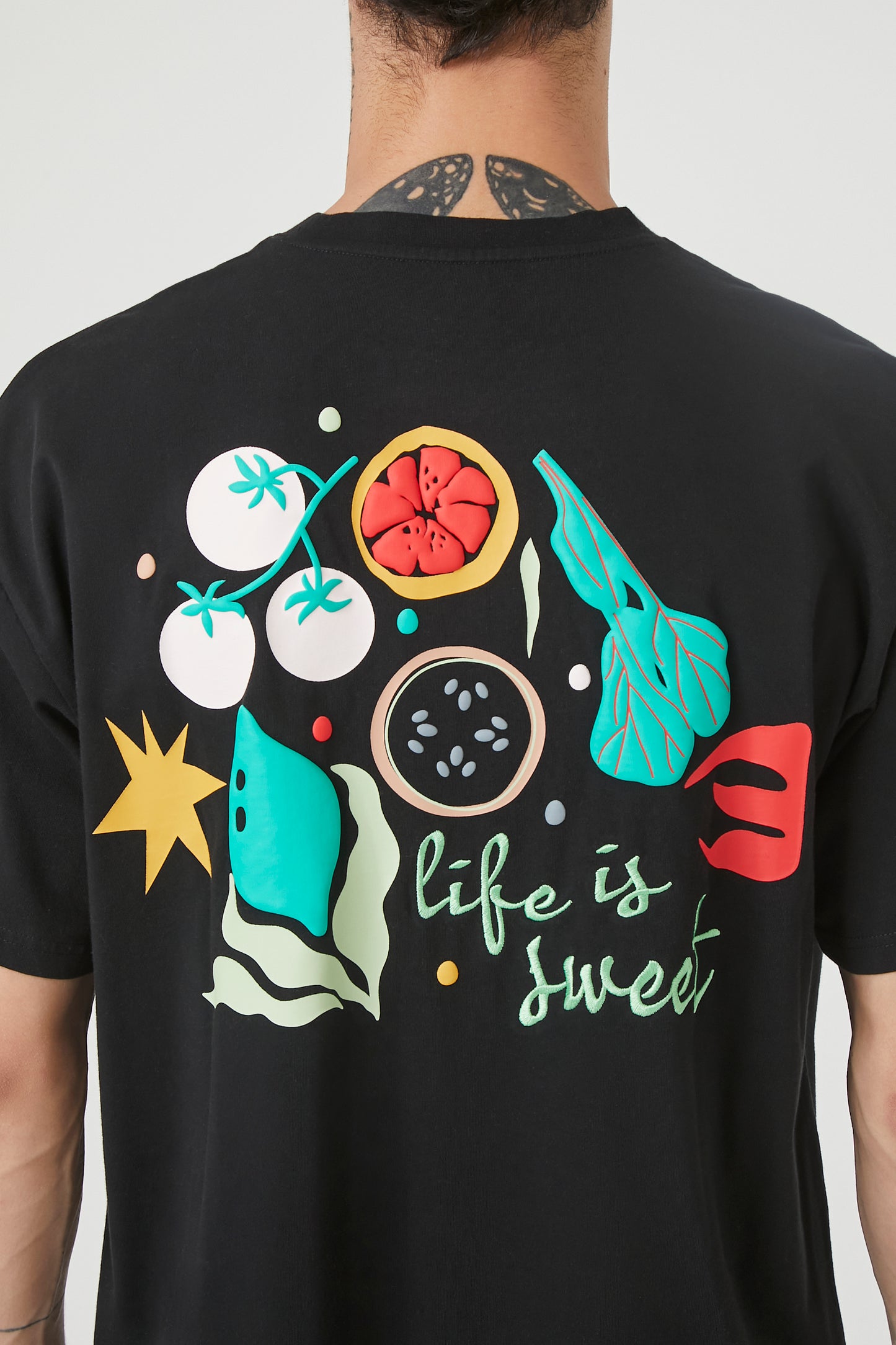 POLERA LOGO "LIFE IS SWEET"