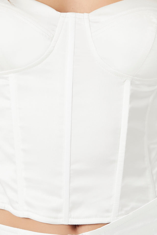 CORSET DE SATÍN STRAPLESS