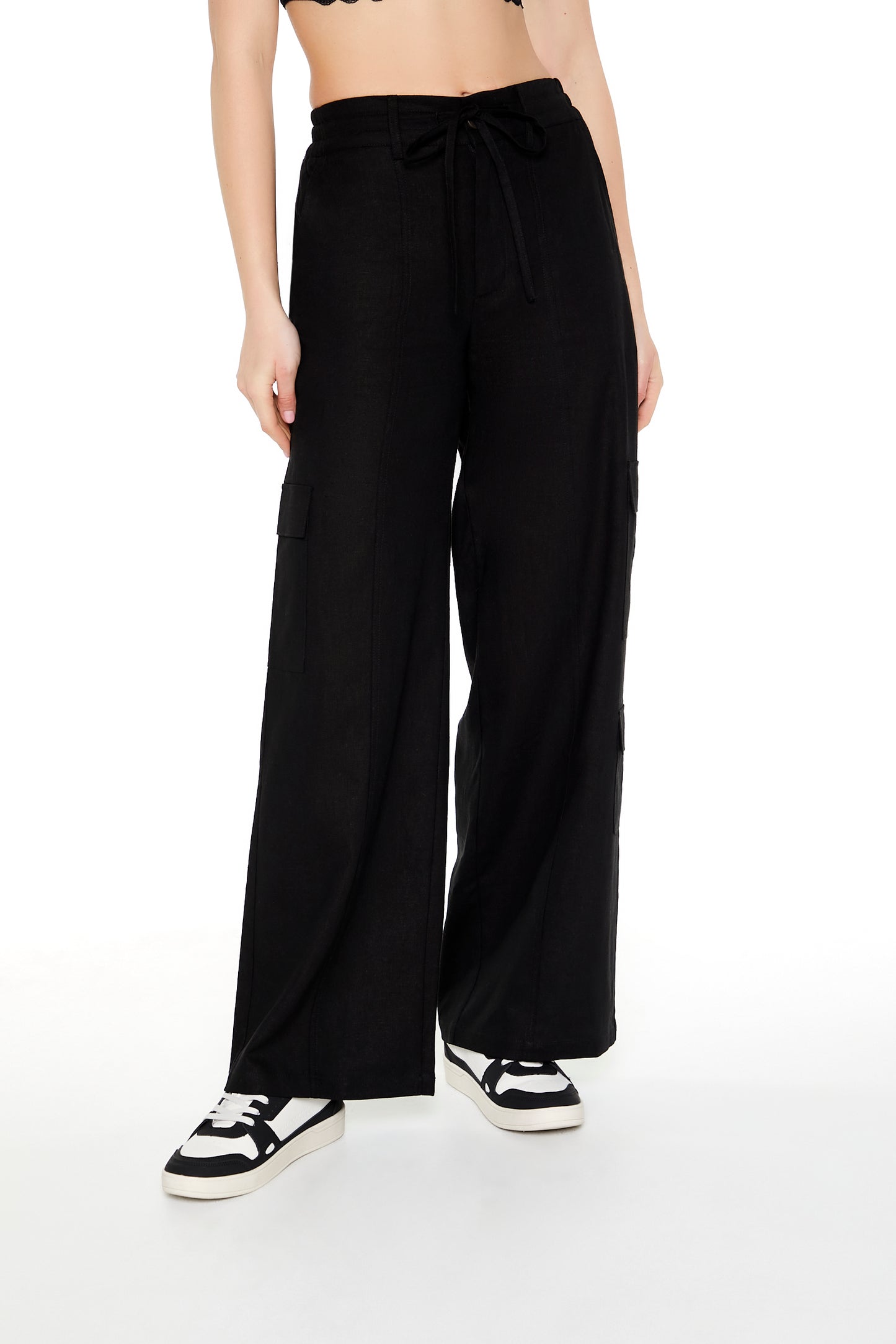 PANTALON DE LINO WIDE-LEG