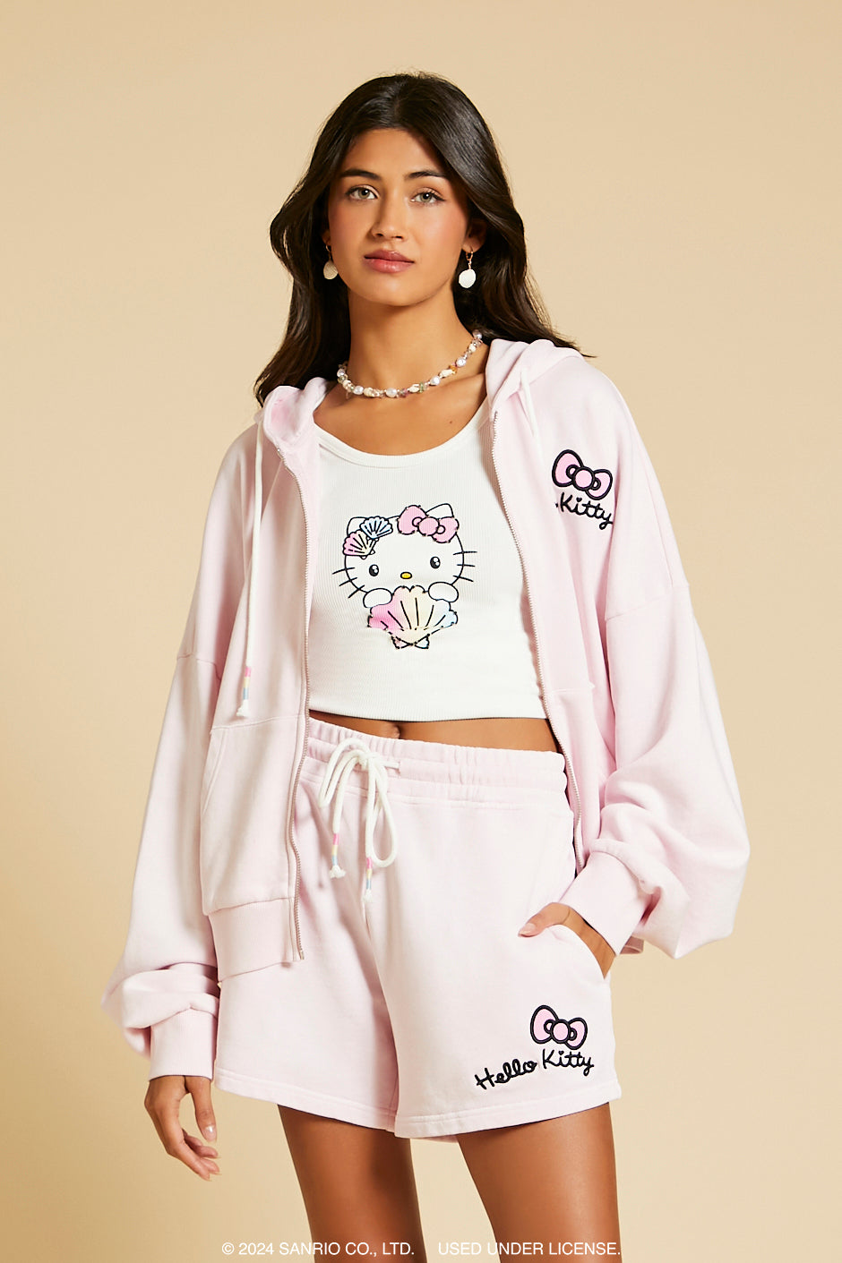 SHORT DE ALGODÓN LOGO "HELLO KITTY"
