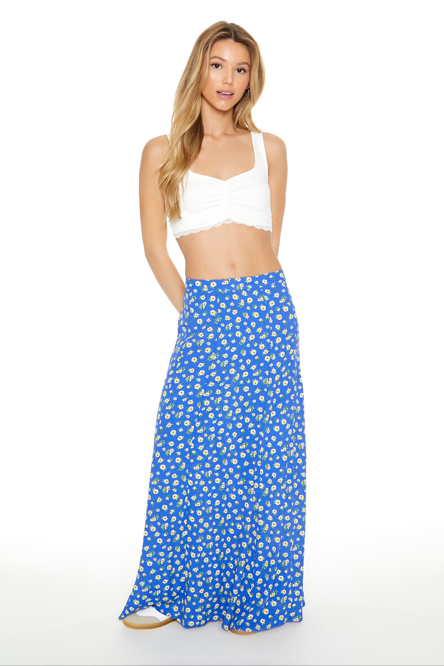 FALDA MAXI CON ESTAMPADO FLORAL