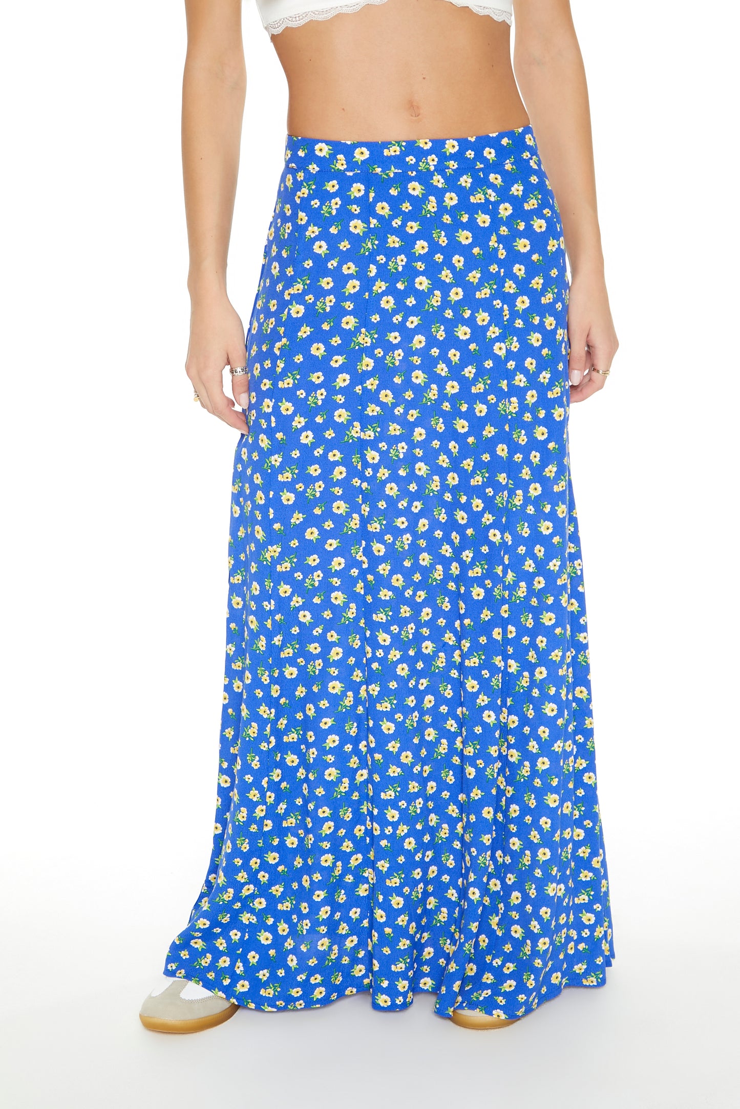 FALDA MAXI CON ESTAMPADO FLORAL