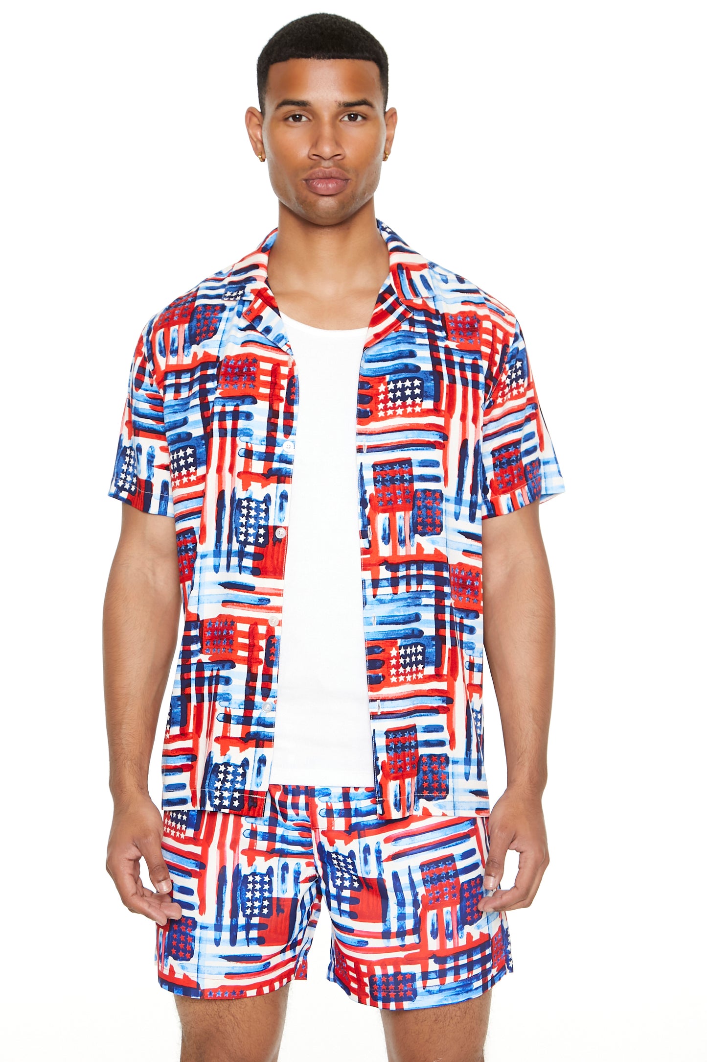 CAMISA ESTAMPADA "AMERICAN FLAG"