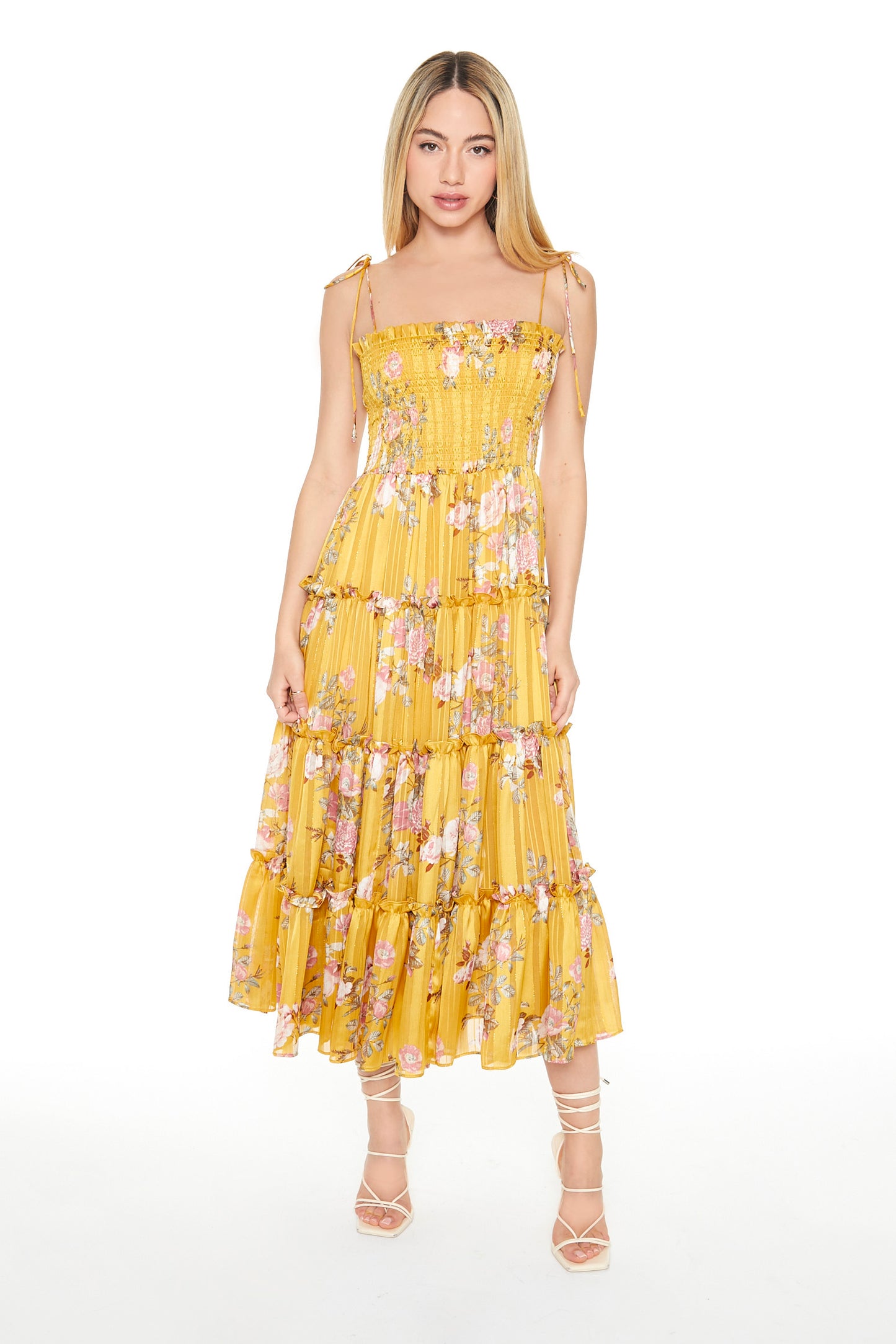VESTIDO MIDI CON ESTAMPADO FLORAL2