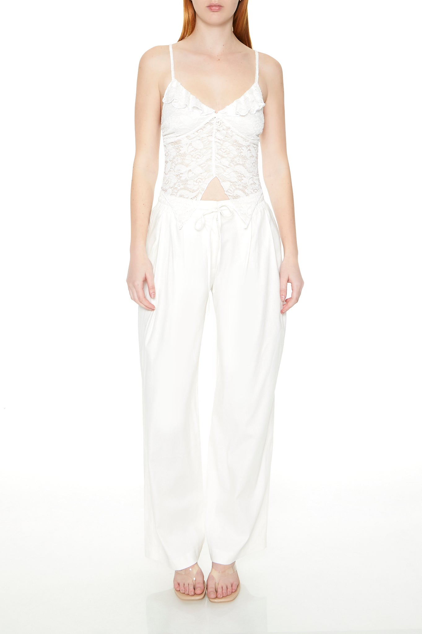 PANTALON DE LINO CON PINZAS