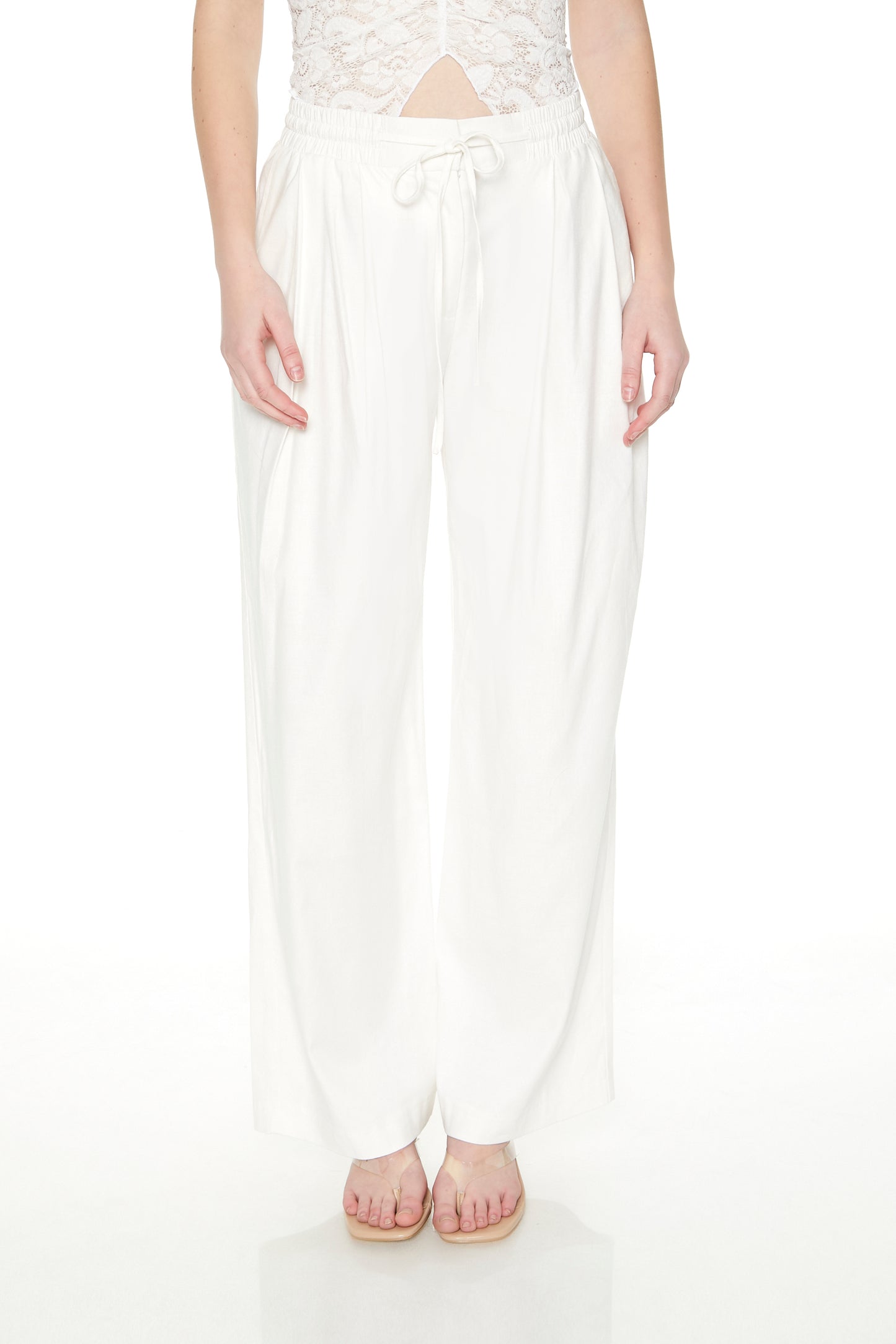 PANTALON DE LINO CON PINZAS
