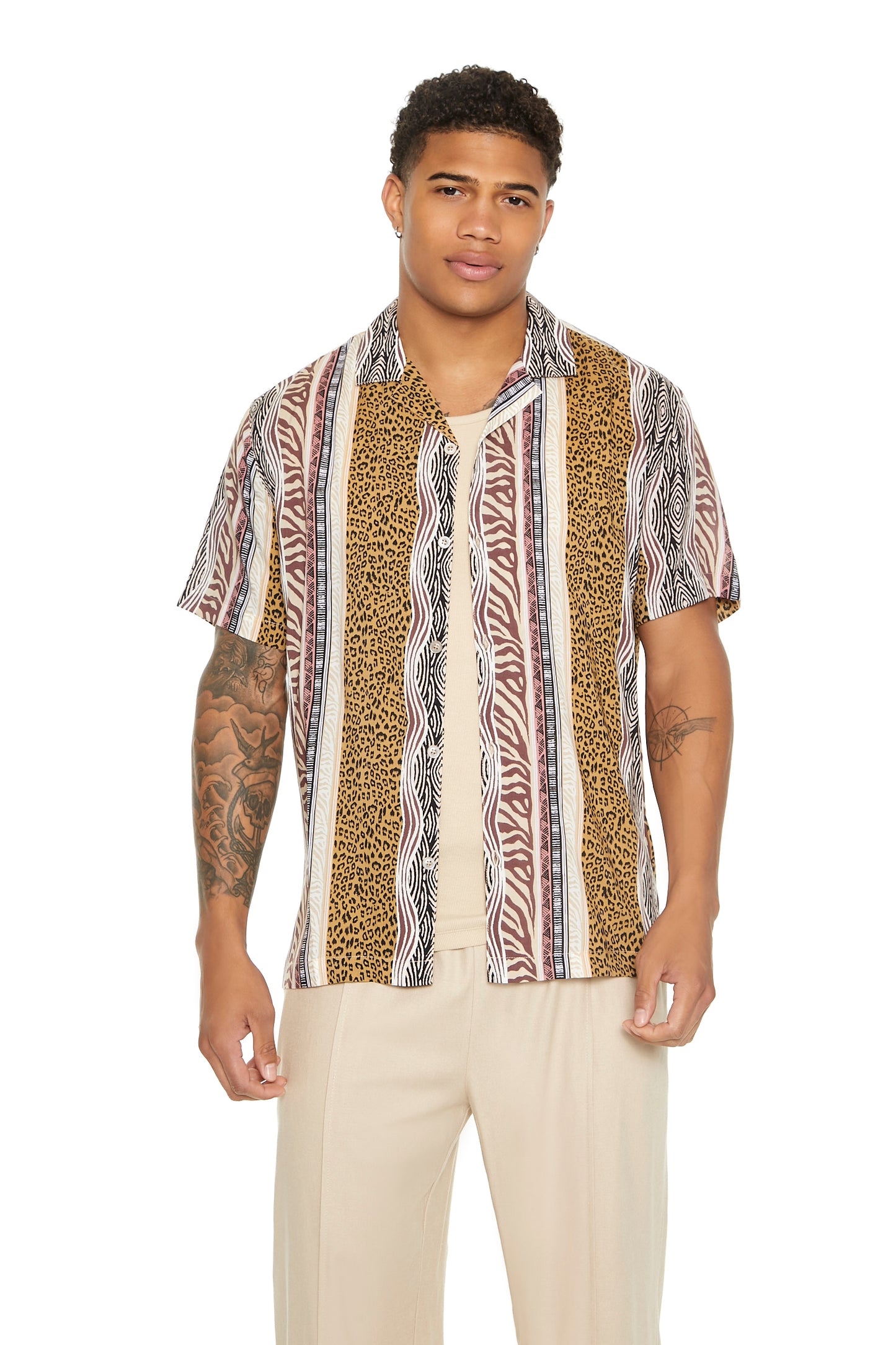 CAMISA MANGA CORTA ANIMAL PRINT