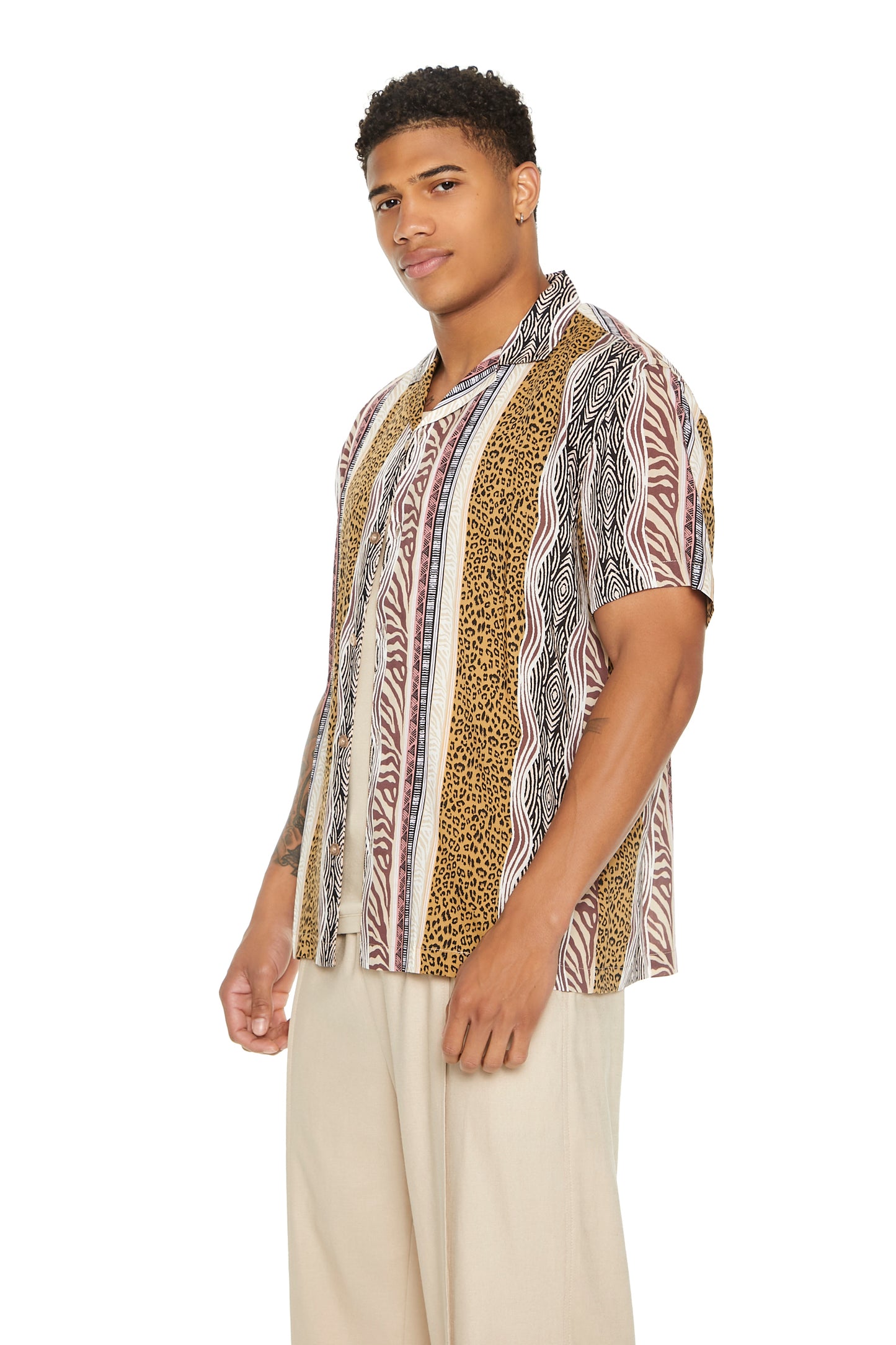 CAMISA MANGA CORTA ANIMAL PRINT