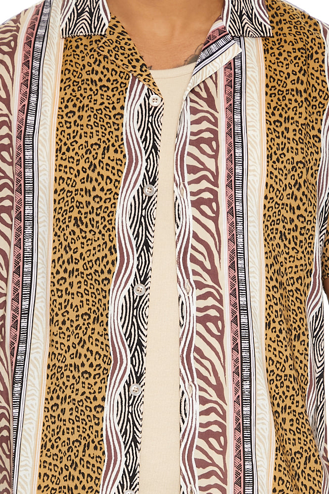 CAMISA MANGA CORTA ANIMAL PRINT