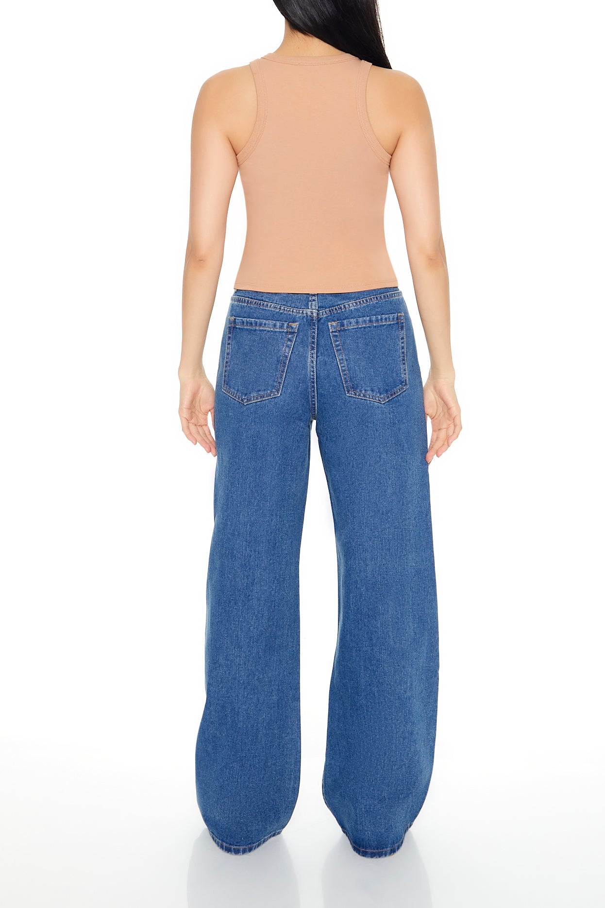PANTALON WIDE-LEG CON DETALLE DE CORAZONES
