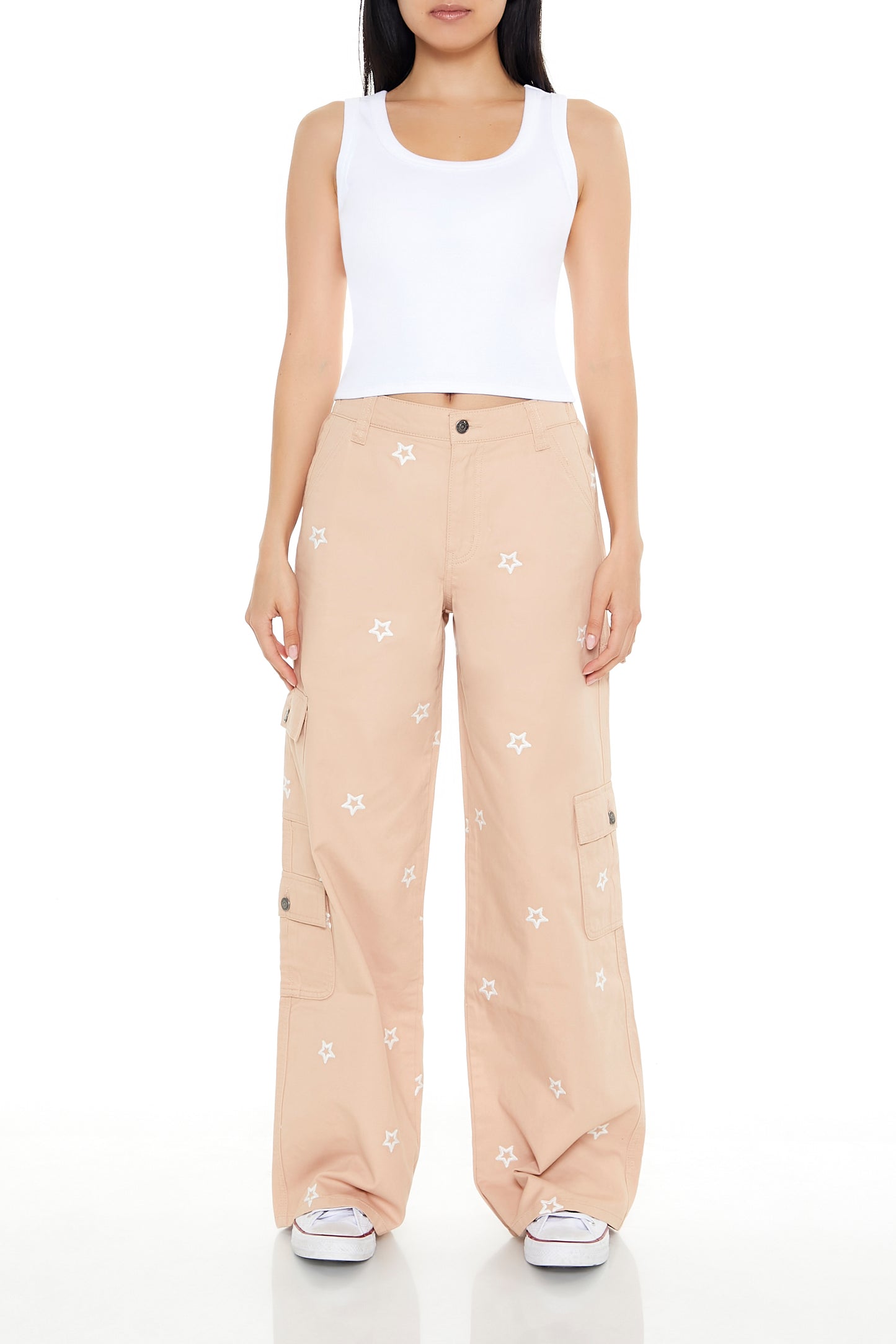 PANTALON CARGO CON PRINT DE ESTRELLAS