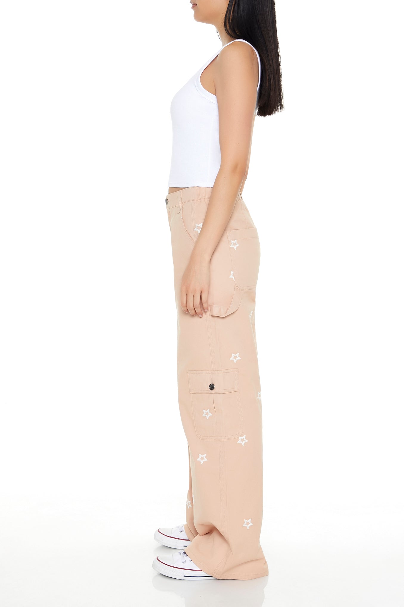 PANTALON CARGO CON PRINT DE ESTRELLAS