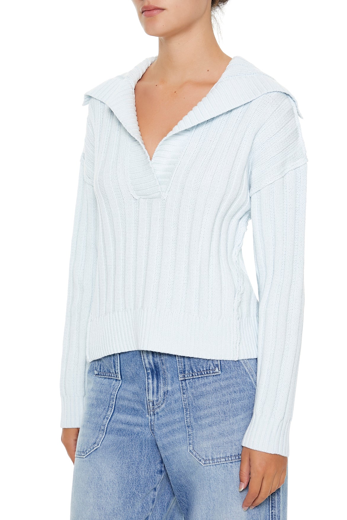 SWEATER TEJIDO CON DETALLE DE SOLAPA