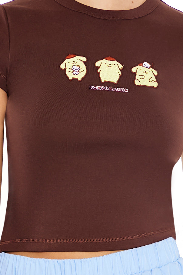 POLERA BABY TEE LOGO "POMPOMPURIN"
