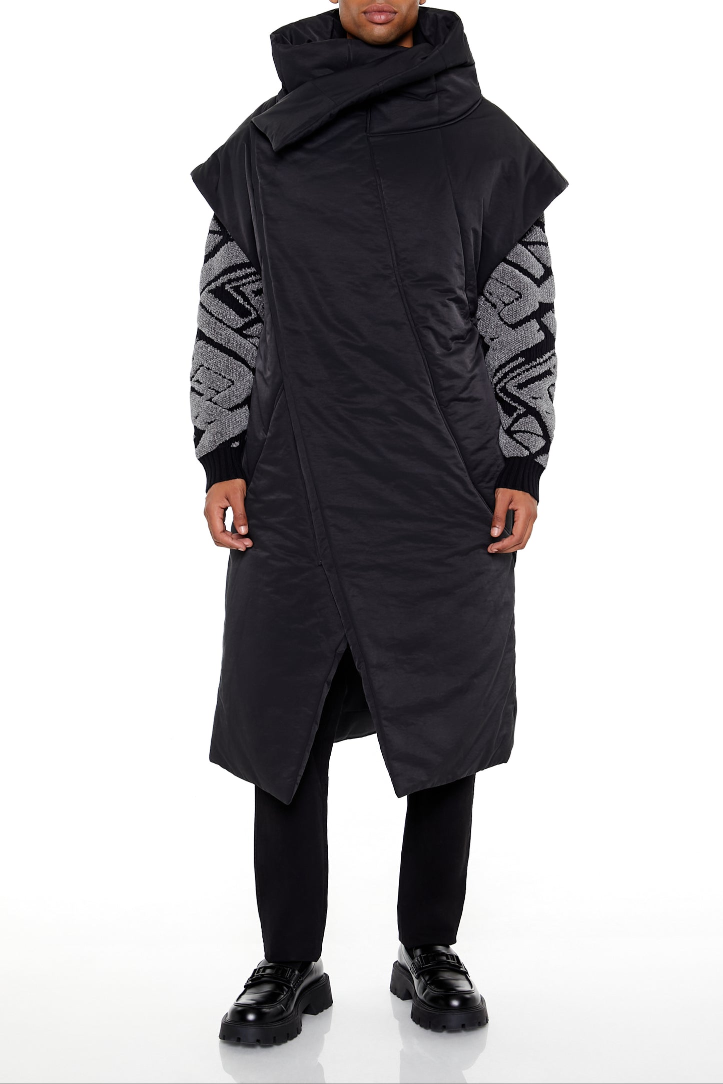 CHALECO PUFFER LARGO/CRUZADO