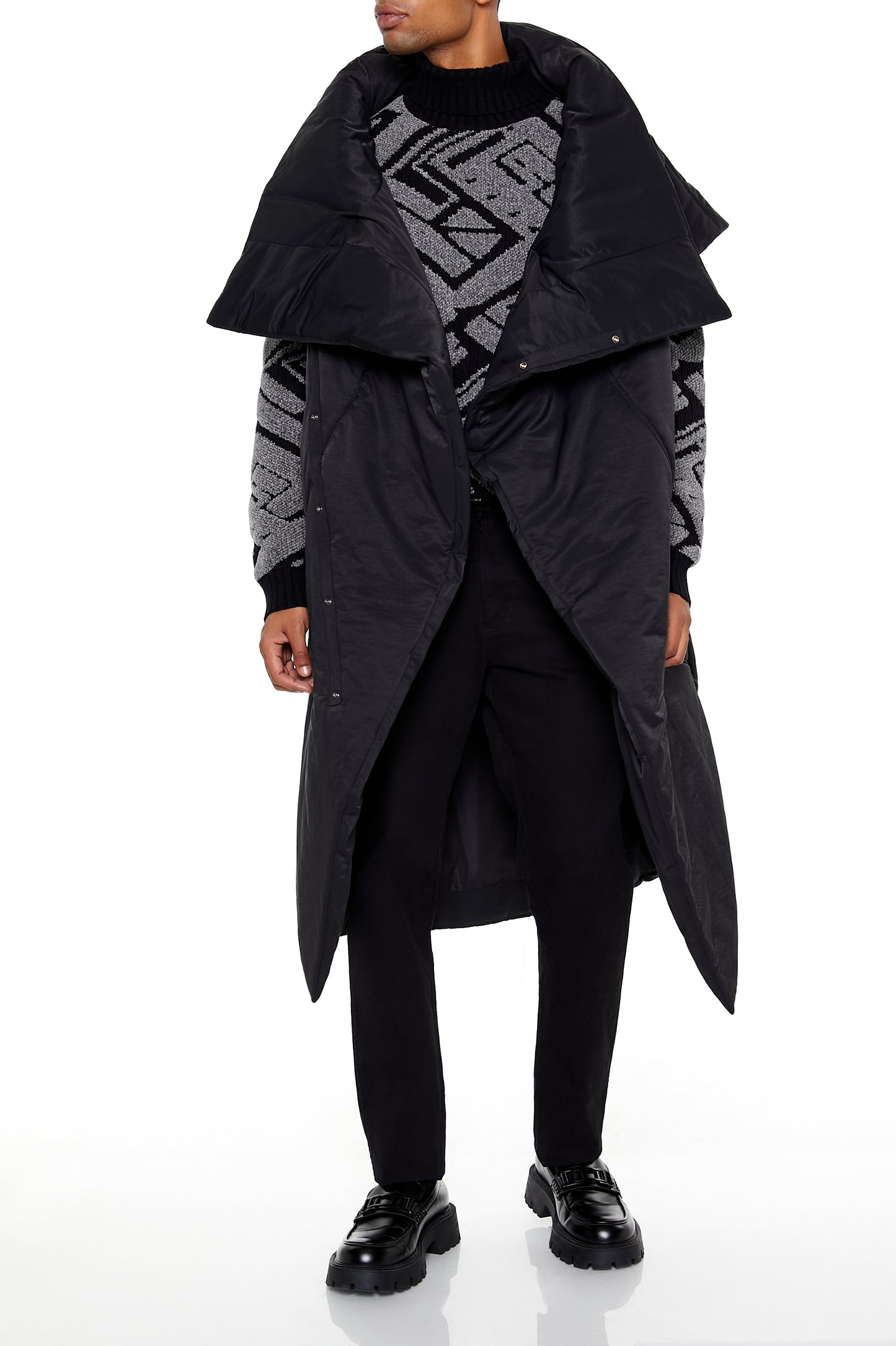 CHALECO PUFFER LARGO/CRUZADO