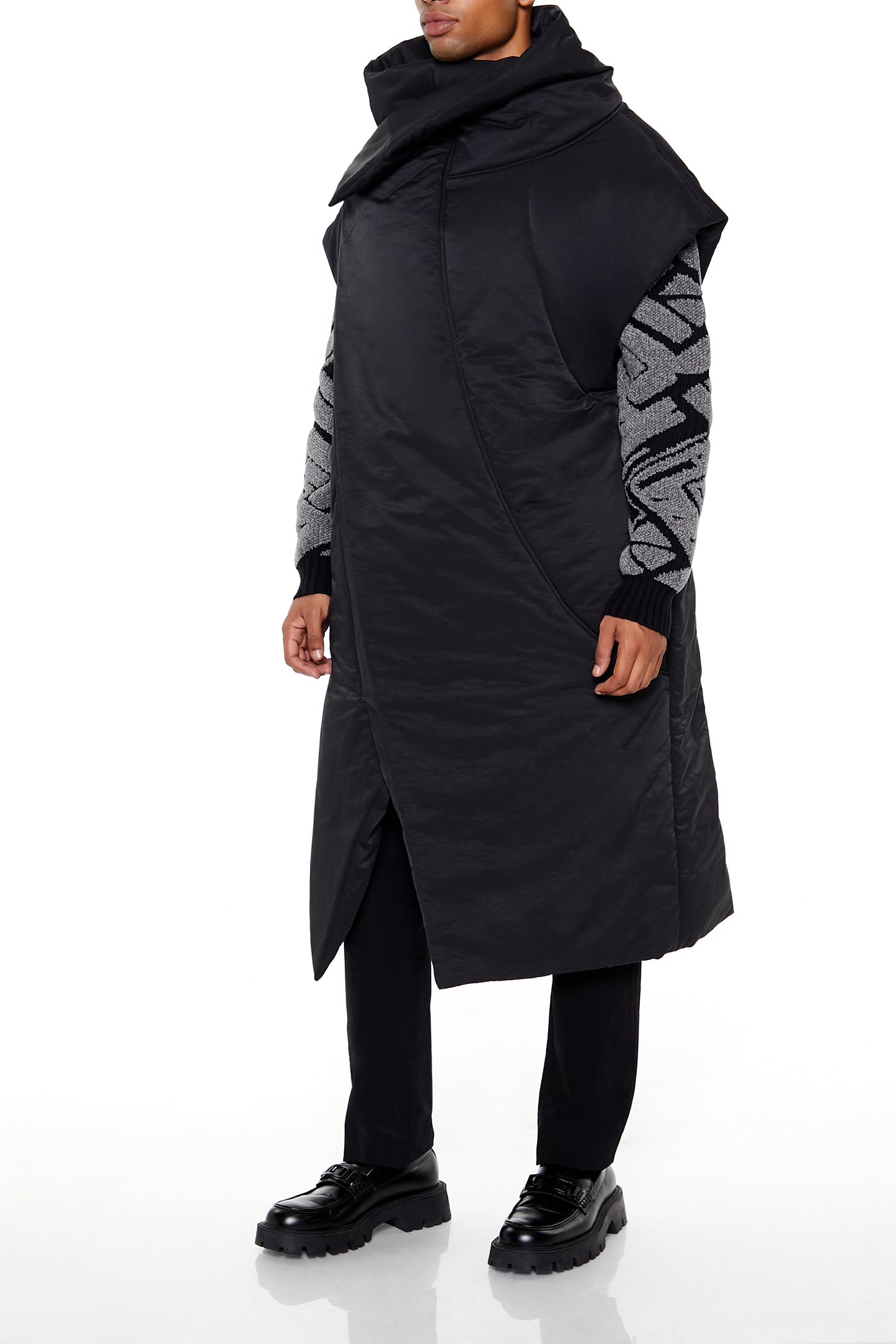 CHALECO PUFFER LARGO/CRUZADO