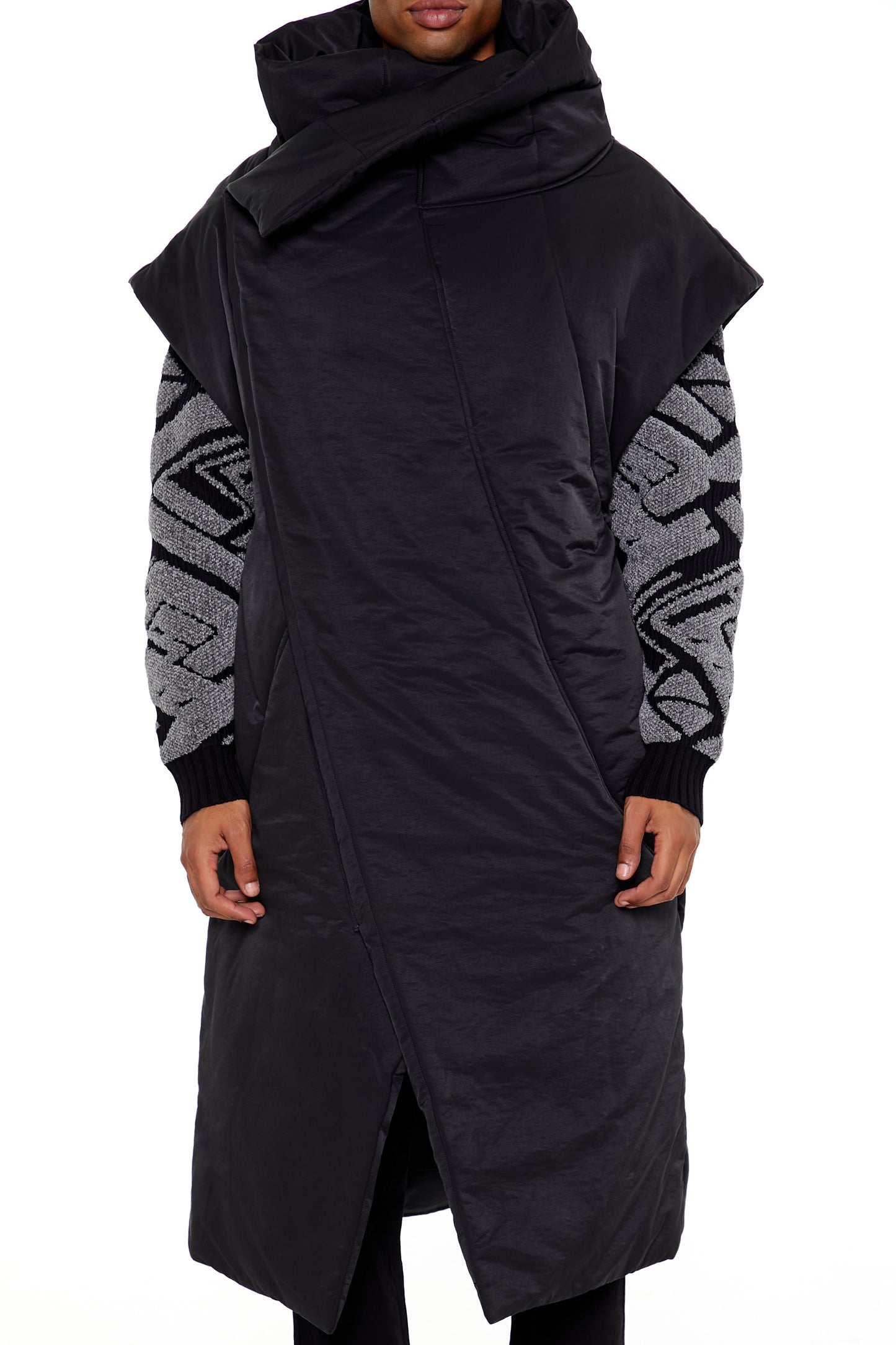 CHALECO PUFFER LARGO/CRUZADO