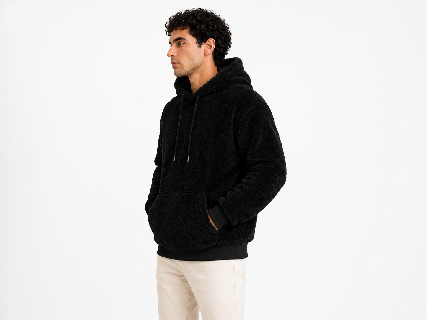 HODDIE CLÁSICO AFELPADO CON CAPUCHA