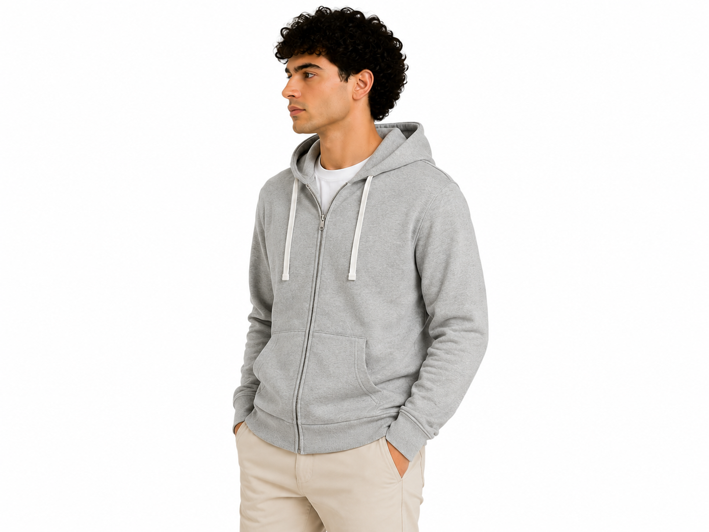 HODDIE CLÁSICO CON BOLSILLO EN LA PARTE DELANTERA Y CIERRE