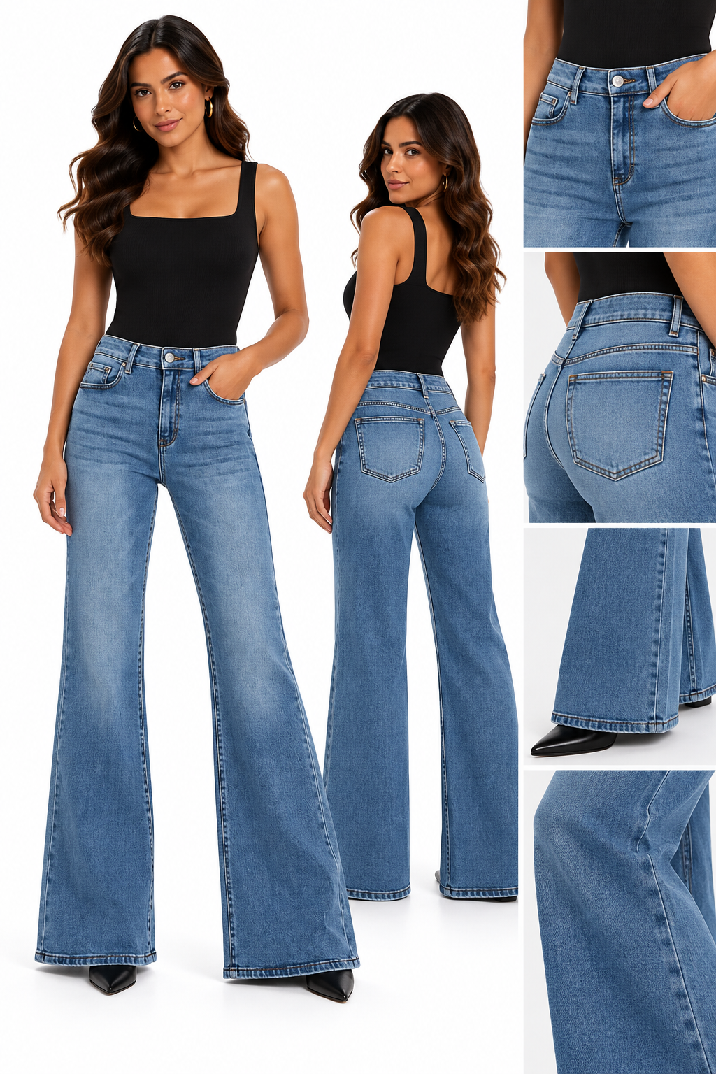PANTALON DENIM FLARE CLÁSICO