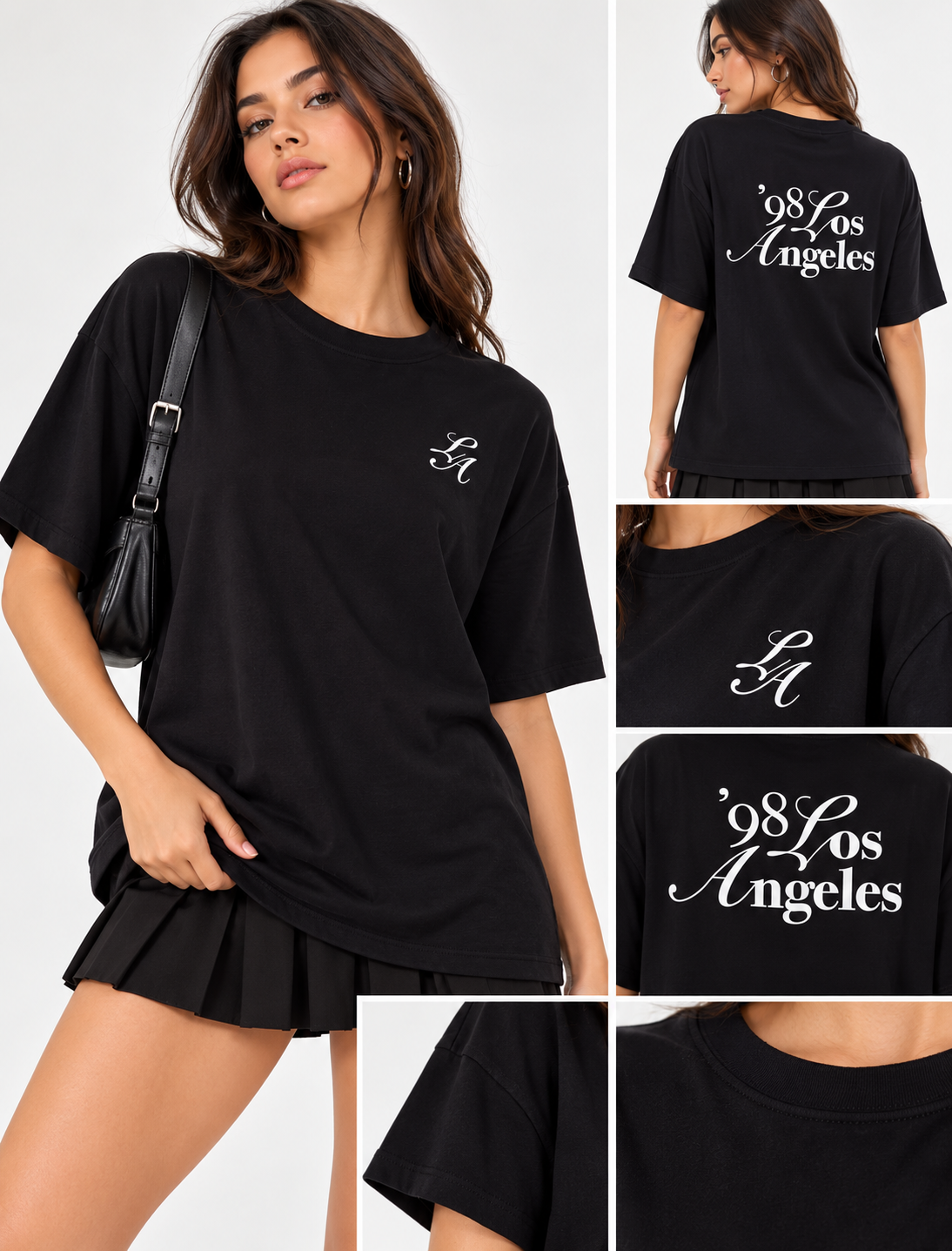 POLERA OVERSIZED LOGO "LOS ANGELES"