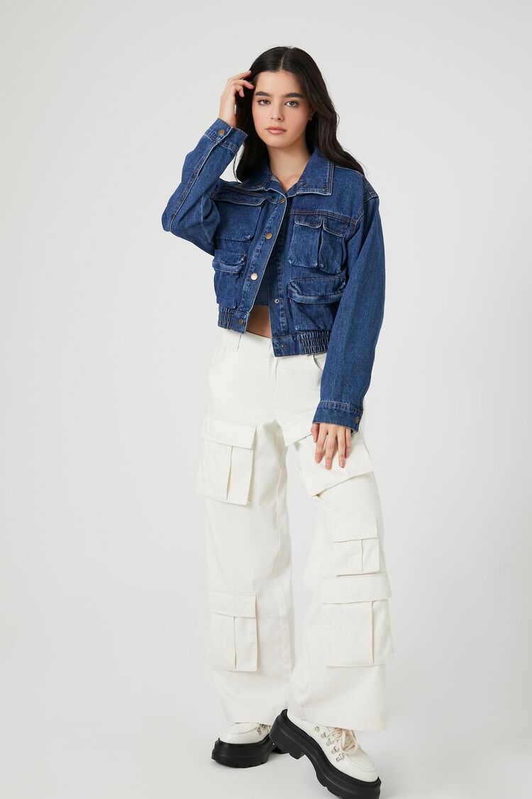 CHAQUETA OVERSIZED CON BOLSILLOS CARGO