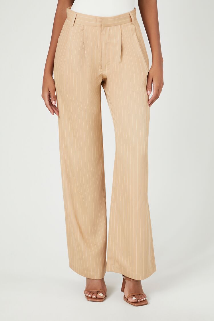 PANTALON WIDE-LEG DE VESTIR CON LINEAS