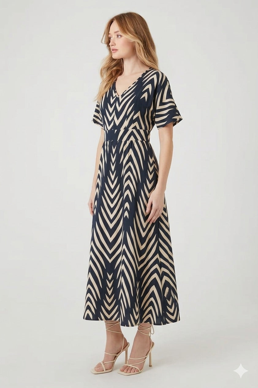 VESTIDO MIDI ACAMPANADO