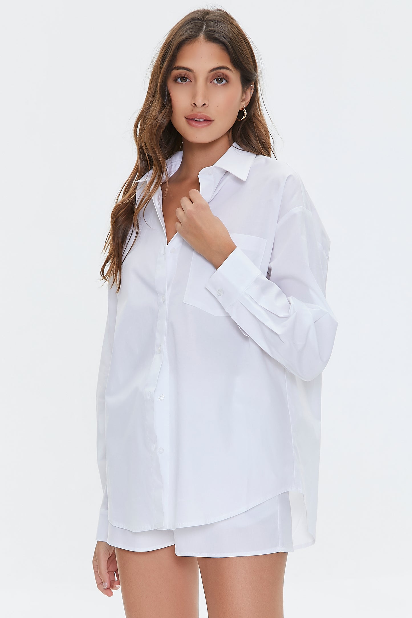 CAMISA OVERSIZED DE POPELINA