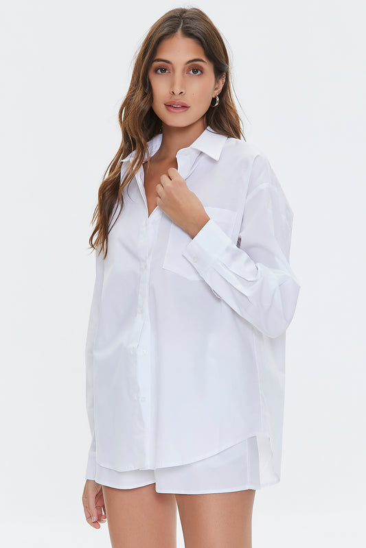CAMISA OVERSIZED DE POPELINA