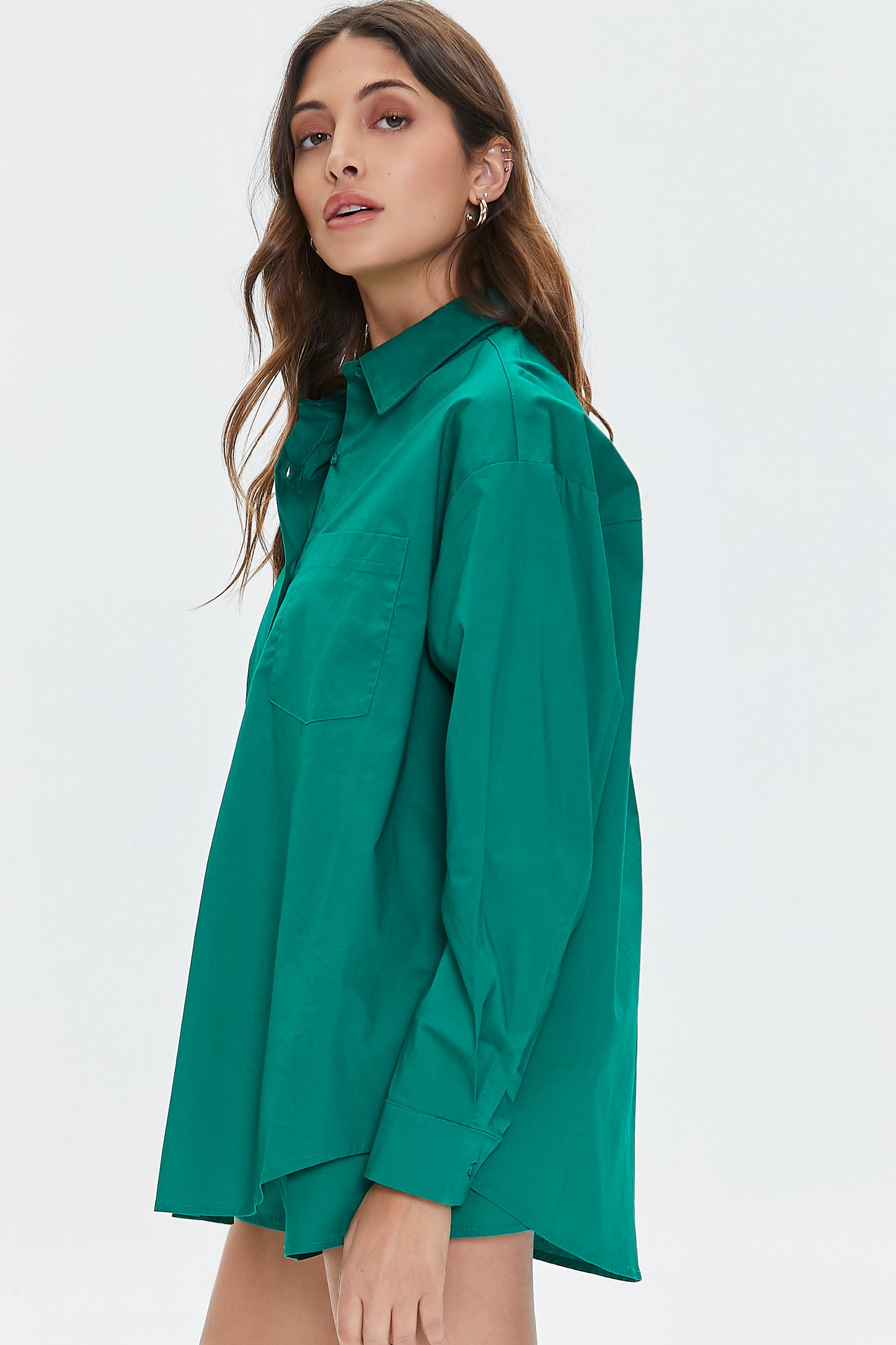 CAMISA OVERSIZED DE POPELINA