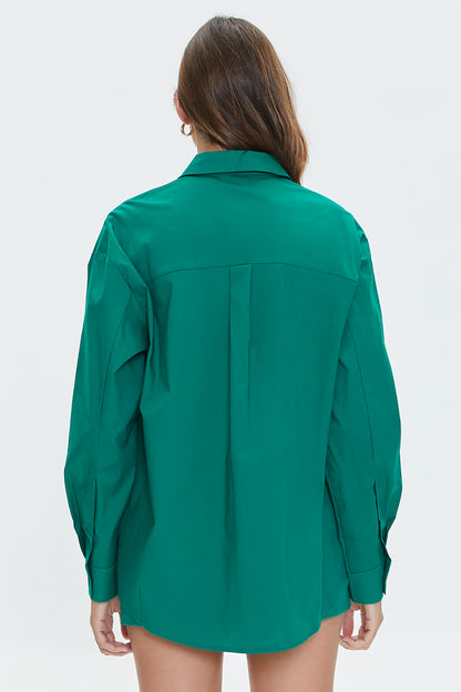 CAMISA OVERSIZED DE POPELINA