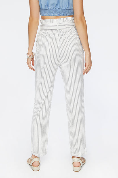 PANTALON DE CORTE RECTO A RAYAS
