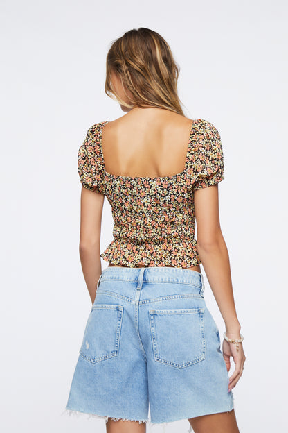 CROP TOP CON ESTAMPADO FLORAL